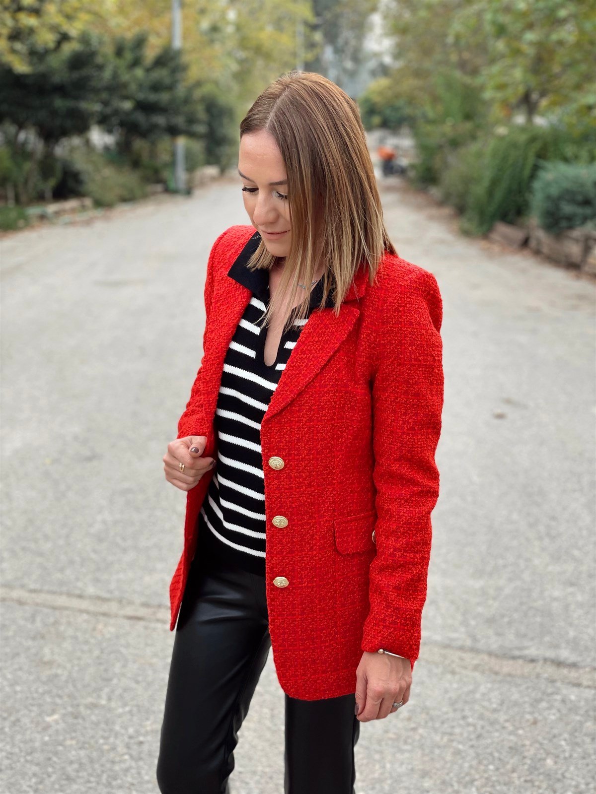 Blazer Ceket Kırmızı 