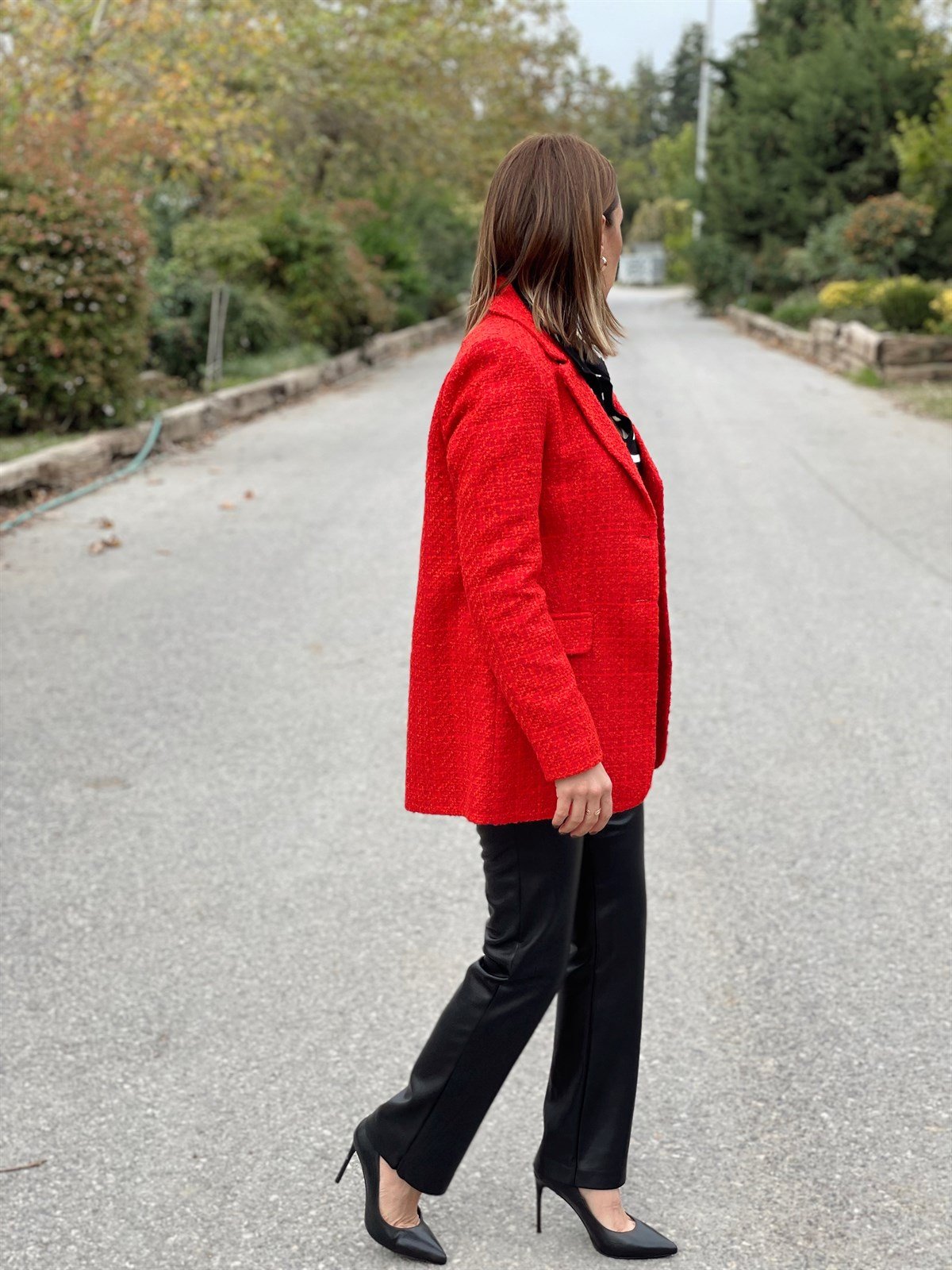 Blazer Ceket Kırmızı 