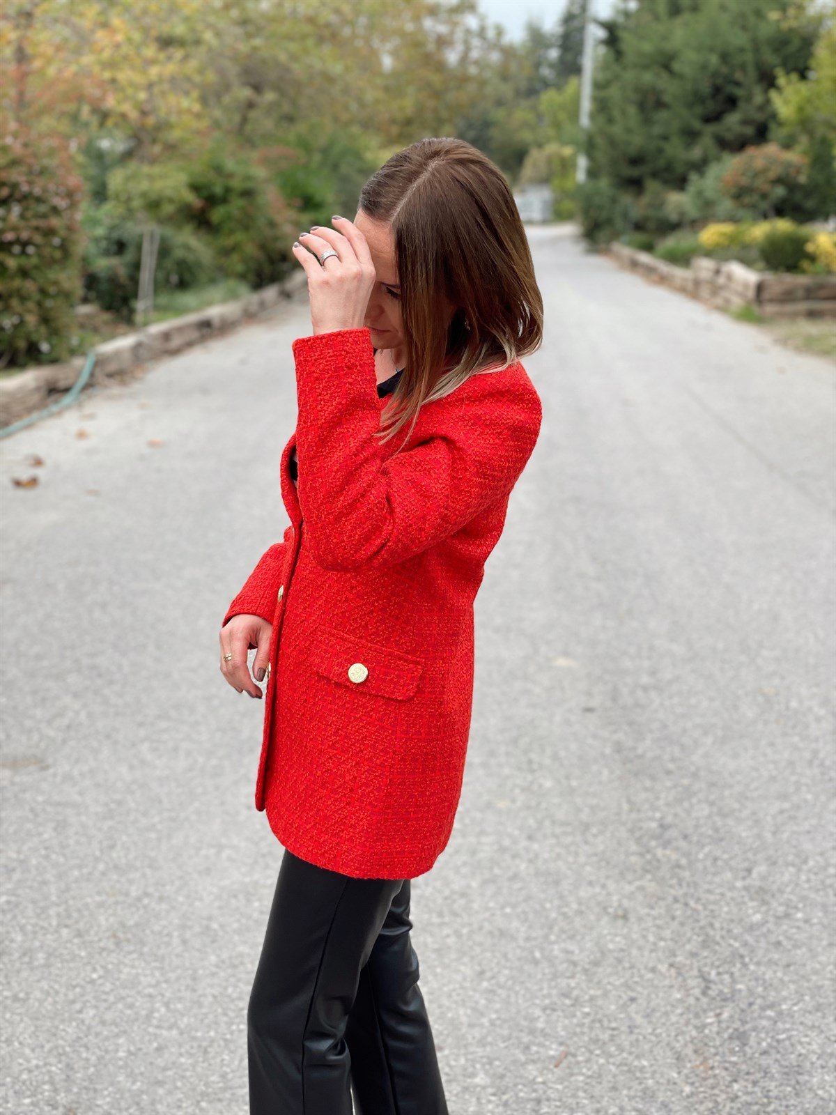 Blazer Ceket Kırmızı 