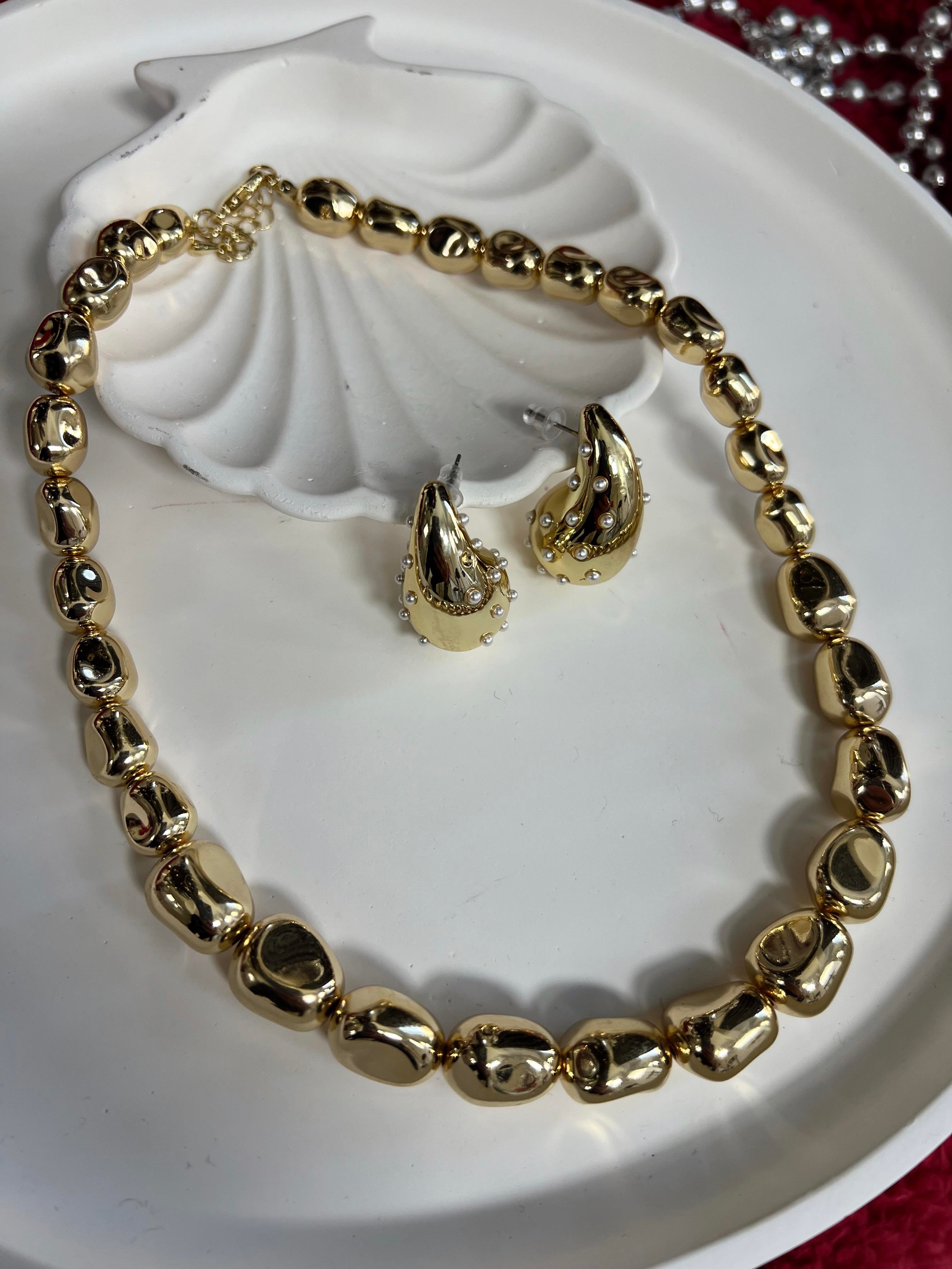 Çakıl Taşı Kolye GOLD