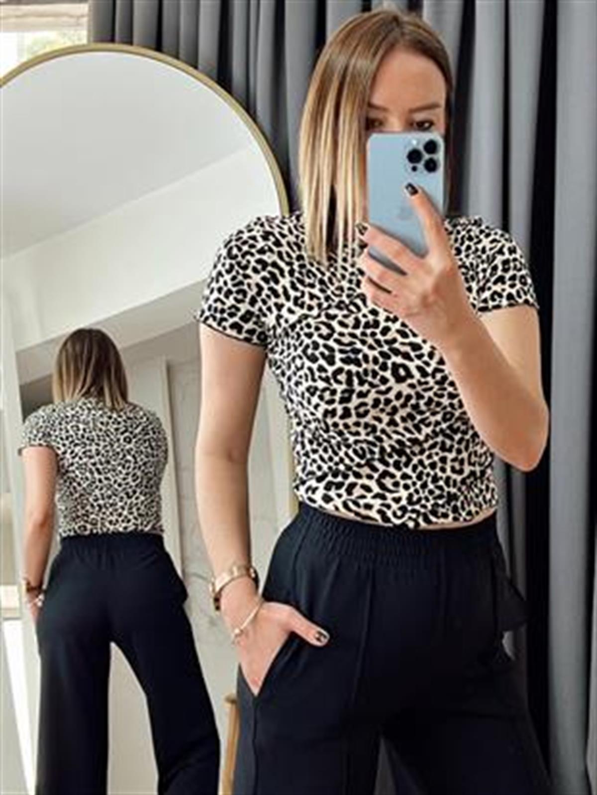 ÇAPRAZ DİKİŞLİ DESENLİ CROP TAŞ