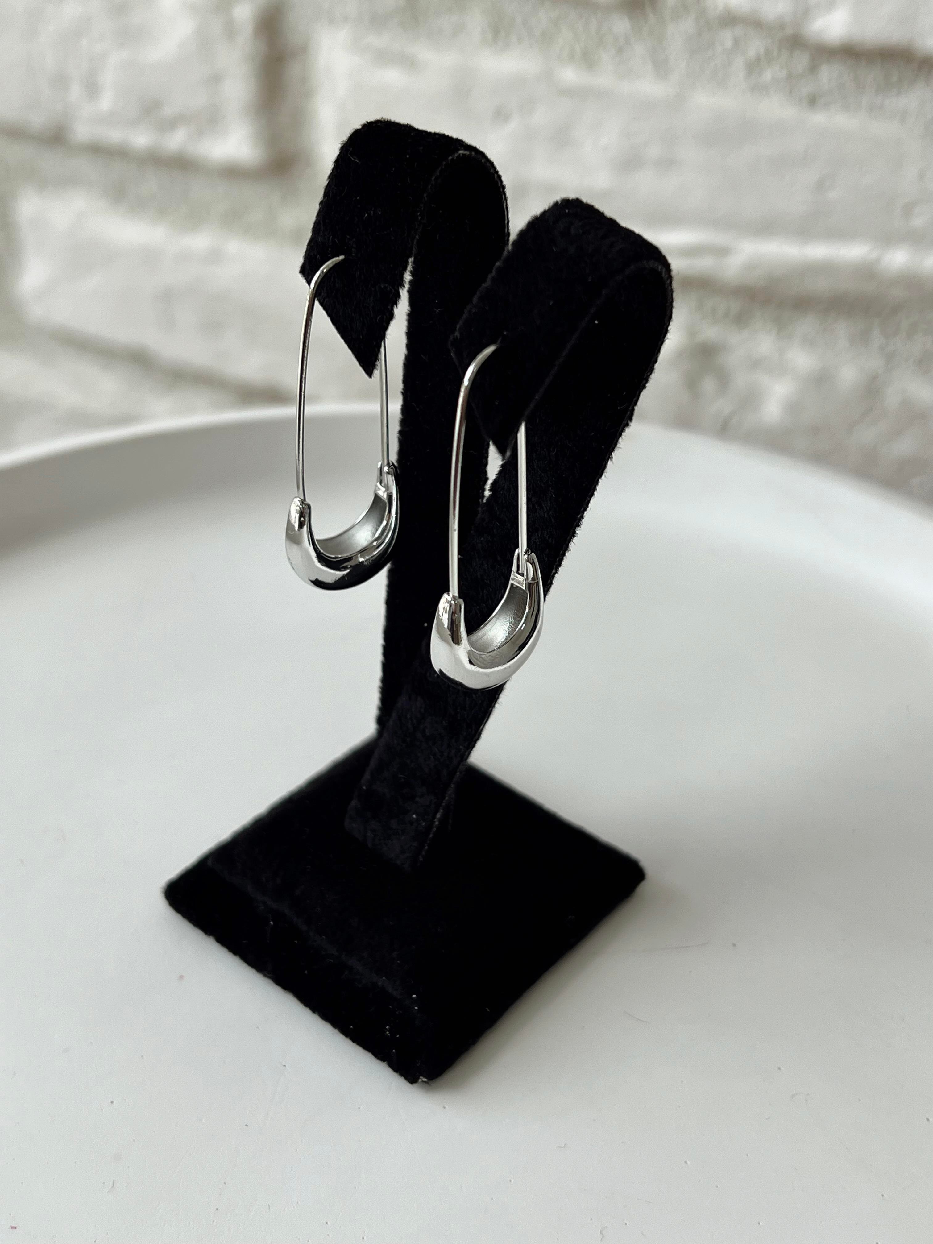 Çengel Model Tasarım Küpe SİLVER