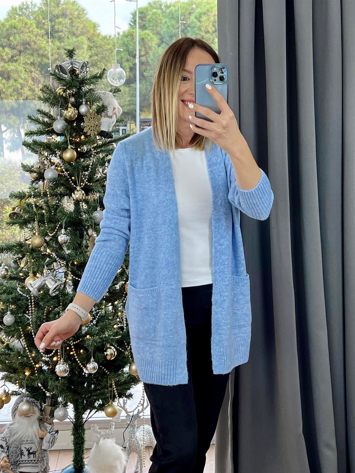 CEPLİ BASİC HIRKA MAVİ
