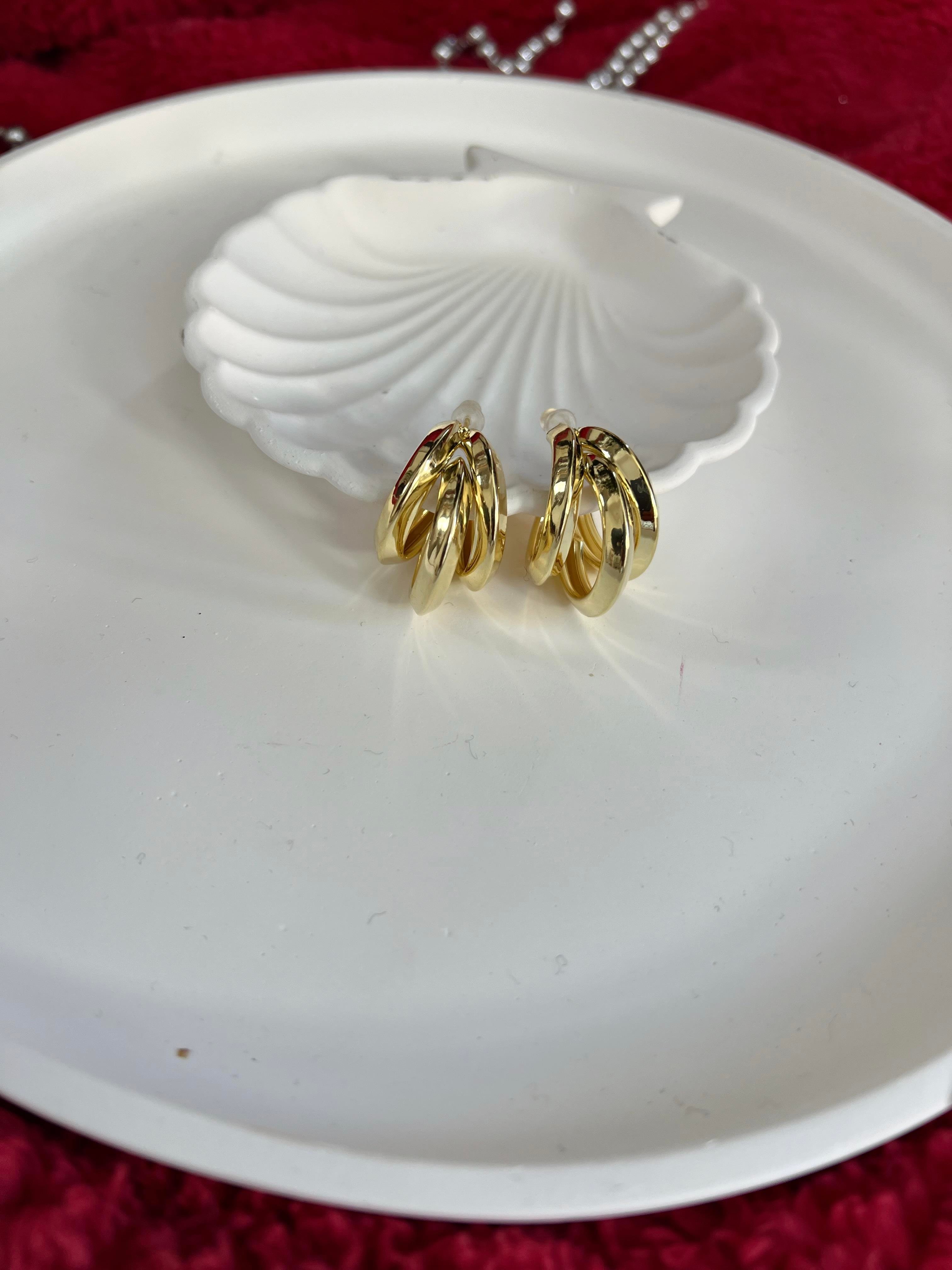 Çoklu Halka Küpe GOLD