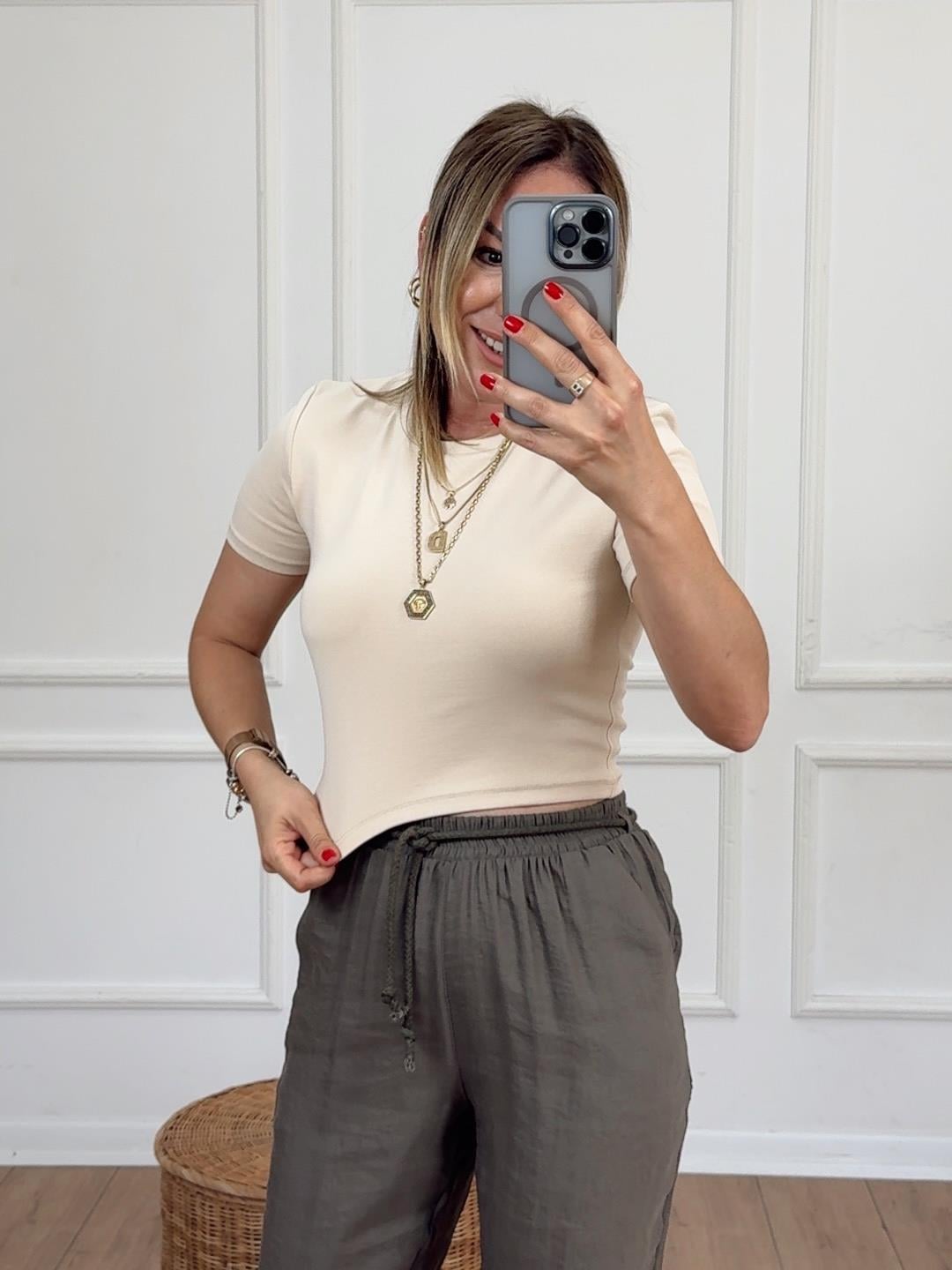 Crop Tshirt BEJ