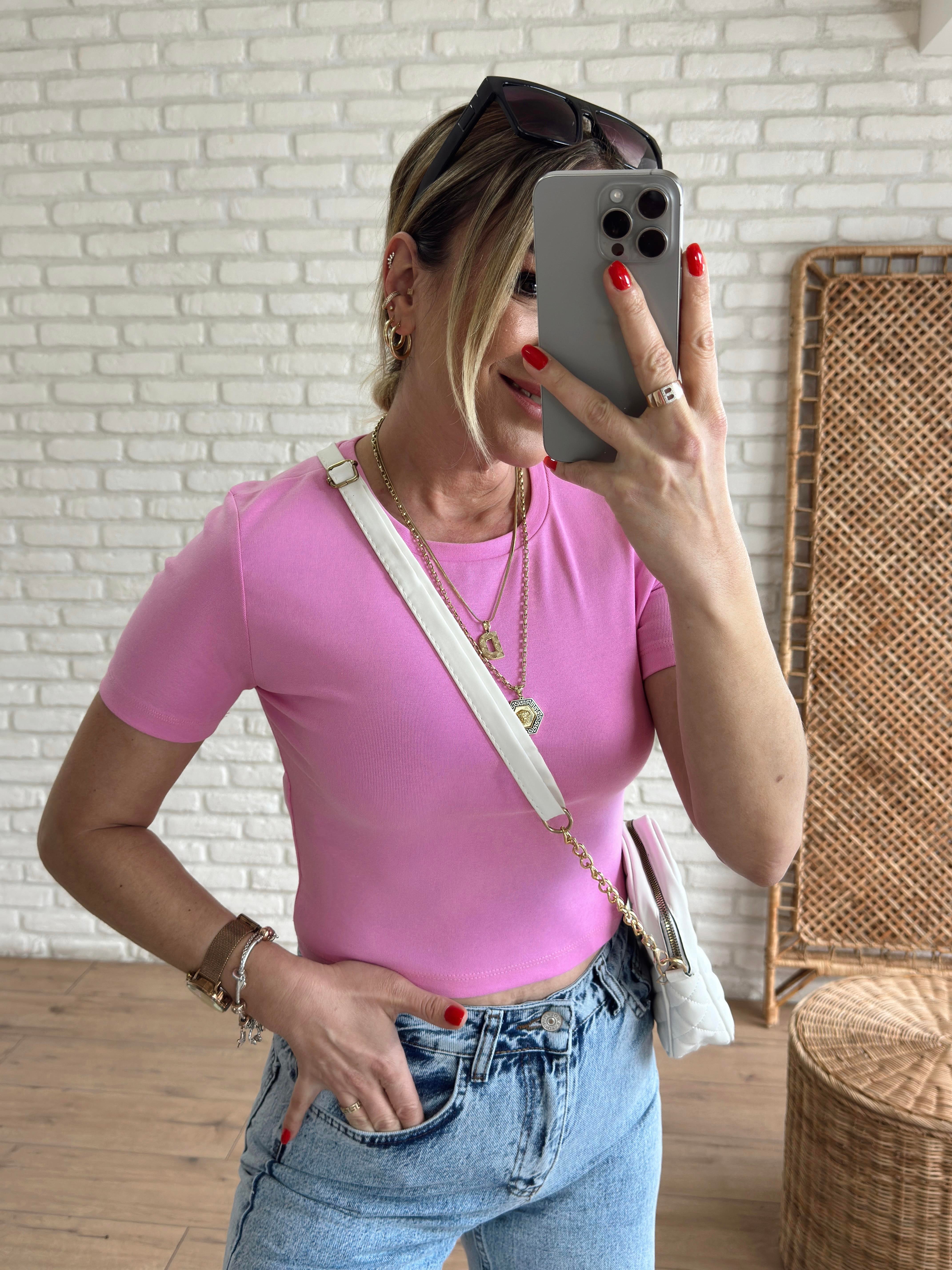 Crop Tshirt PEMBE