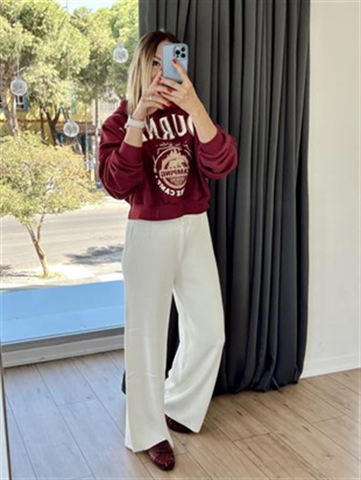 JOURNEY KISA SWEAT BORDO