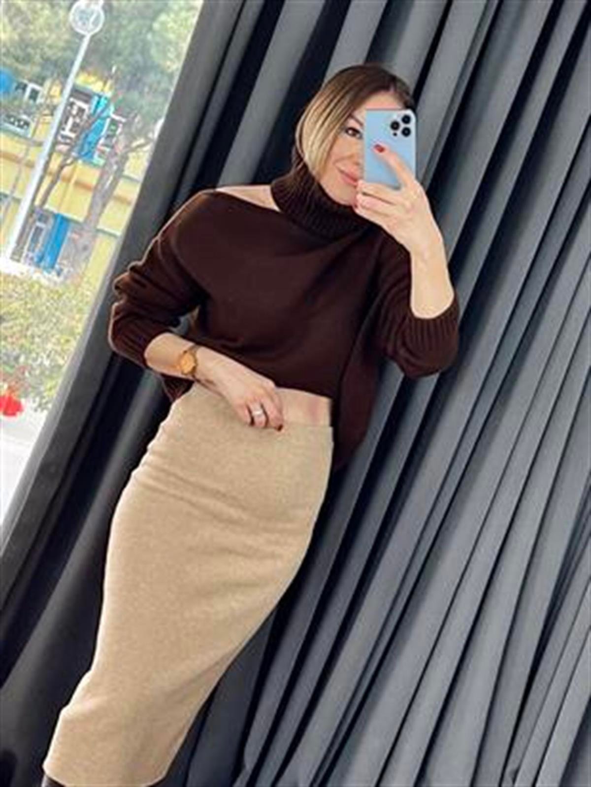 KALEM ÖRGÜ ETEK CAMEL