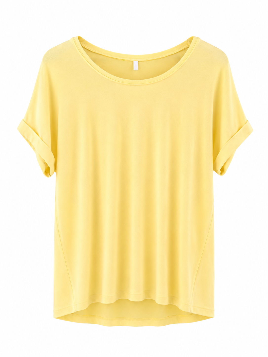 Kolsuz Bisiklet Yaka Tshirt SARI
