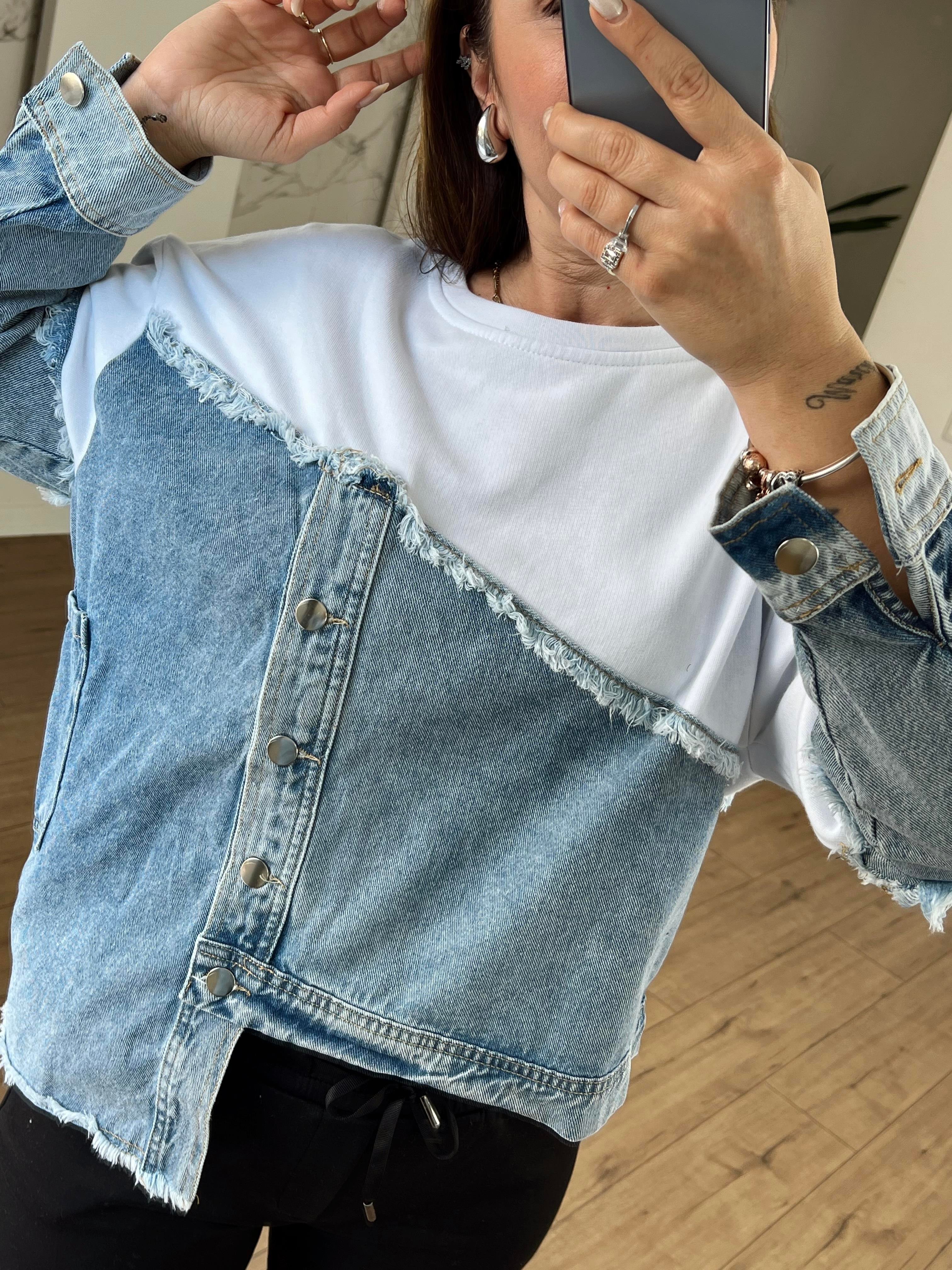 Kot Detaylı Tasarım Sweat BEYAZ