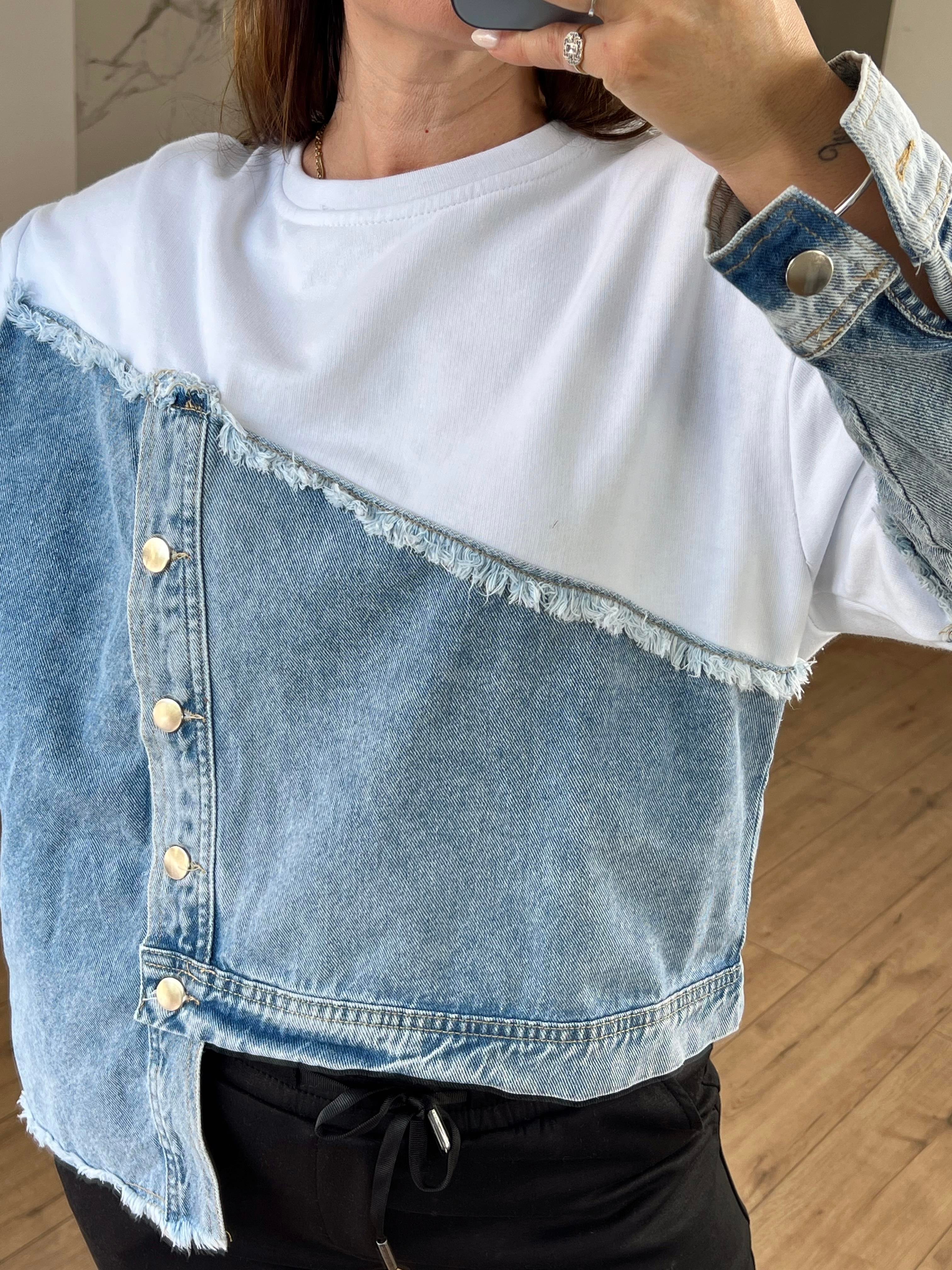 Kot Detaylı Tasarım Sweat BEYAZ