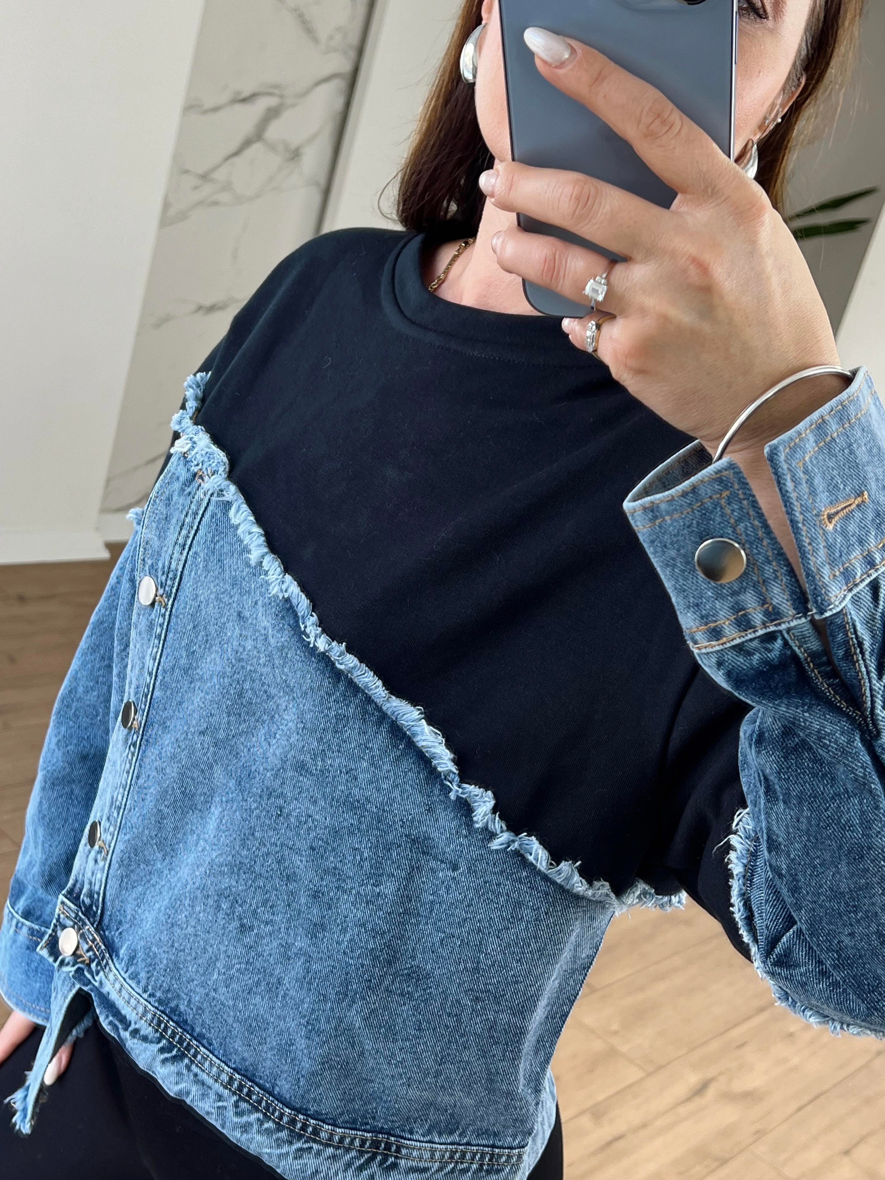 Kot Detaylı Tasarım Sweat SİYAH