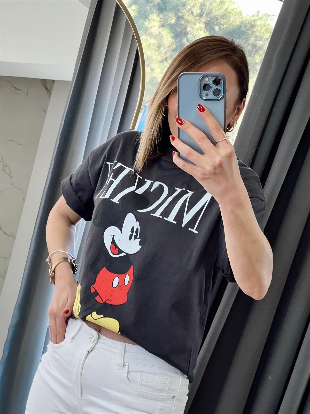 MİCKEY BASKILI TSHİRT ANTRESİT