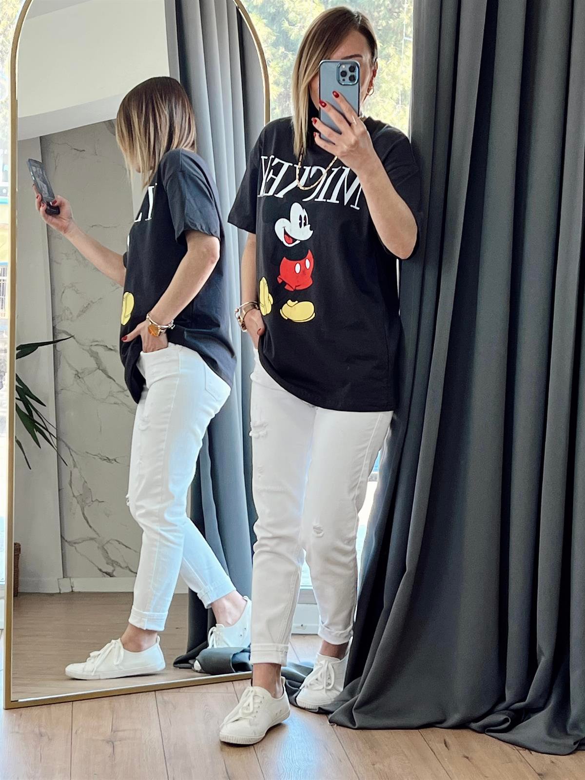MİCKEY BASKILI TSHİRT ANTRESİT