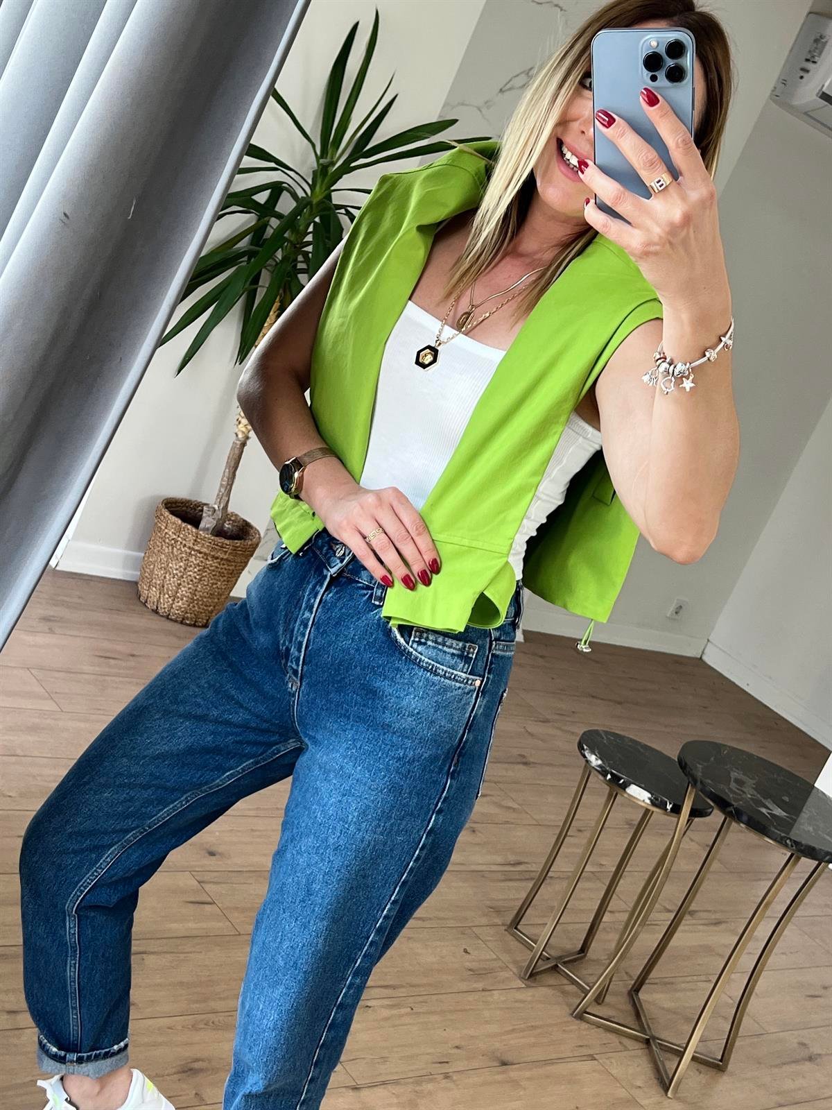 Mom Blue Jean MAVİ