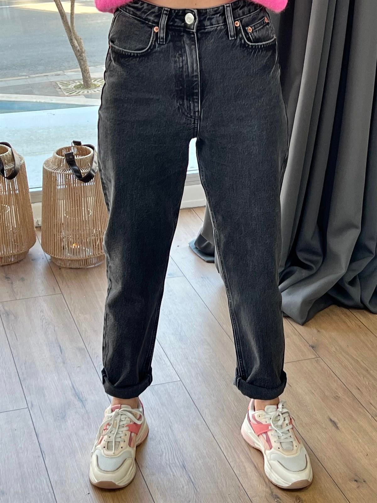 MOM FIT JEAN ANTRESİT