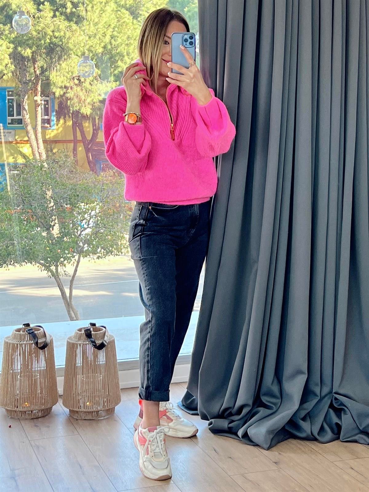 MOM FIT JEAN ANTRESİT