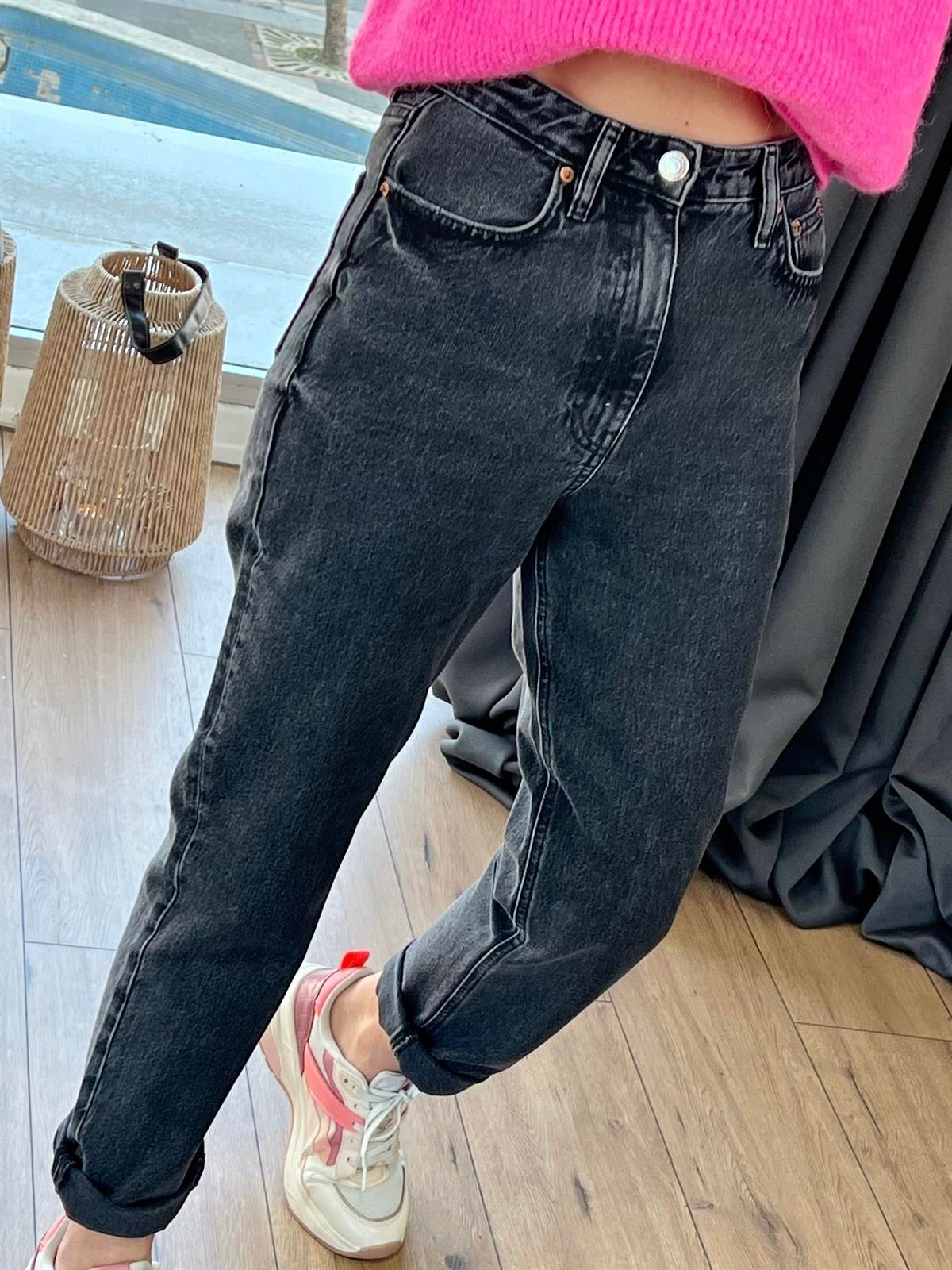MOM FIT JEAN ANTRESİT