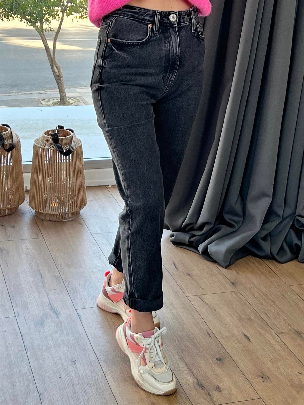 MOM FIT JEAN ANTRESİT