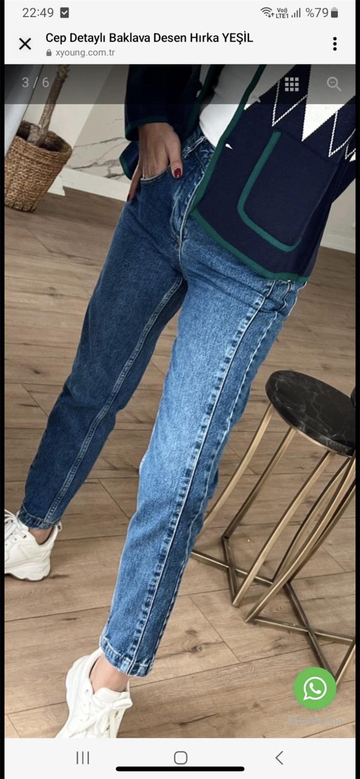 Mom Fit Jean MAVİ