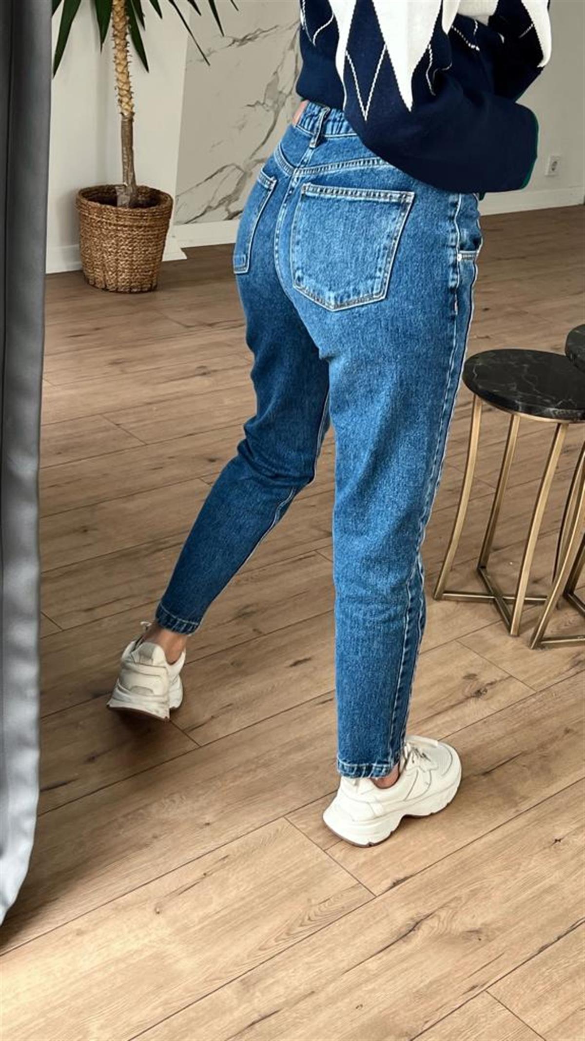 Mom Fit Jean MAVİ
