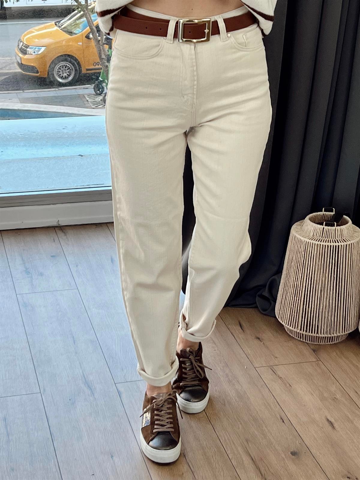 NATURAL MOM FİT BEJ