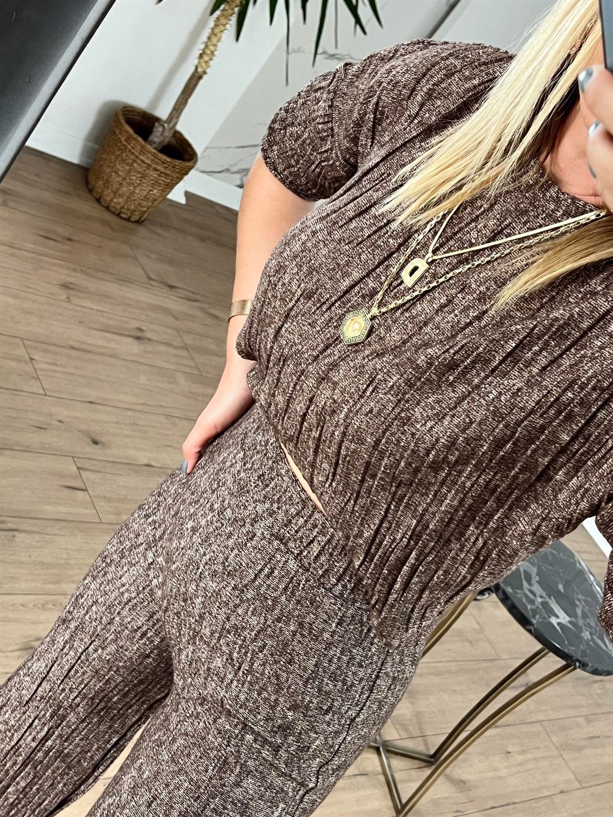 Örgü Triko Takım KAHVE