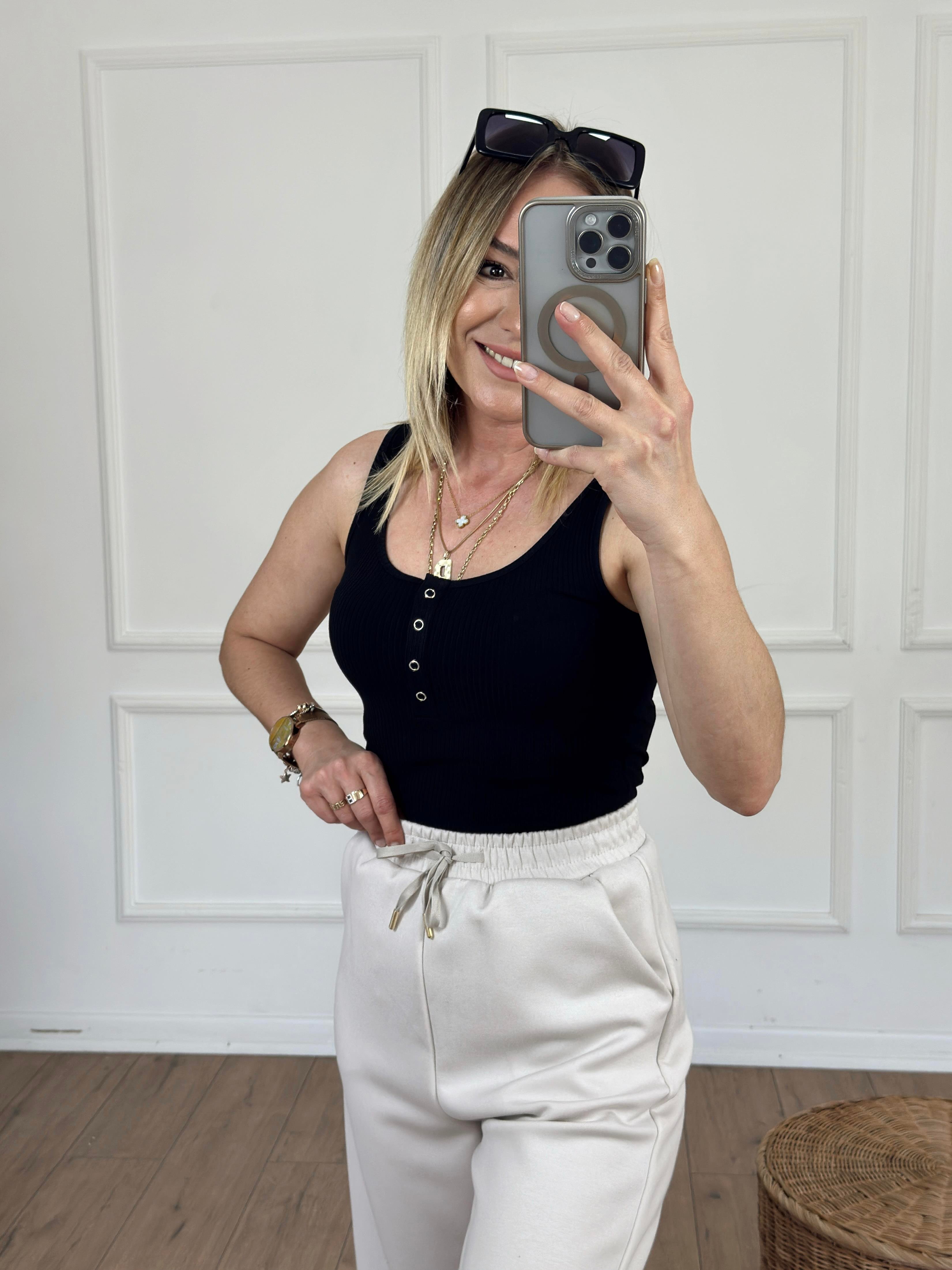 Orj Marka Çıtçıtlı Body SİYAH