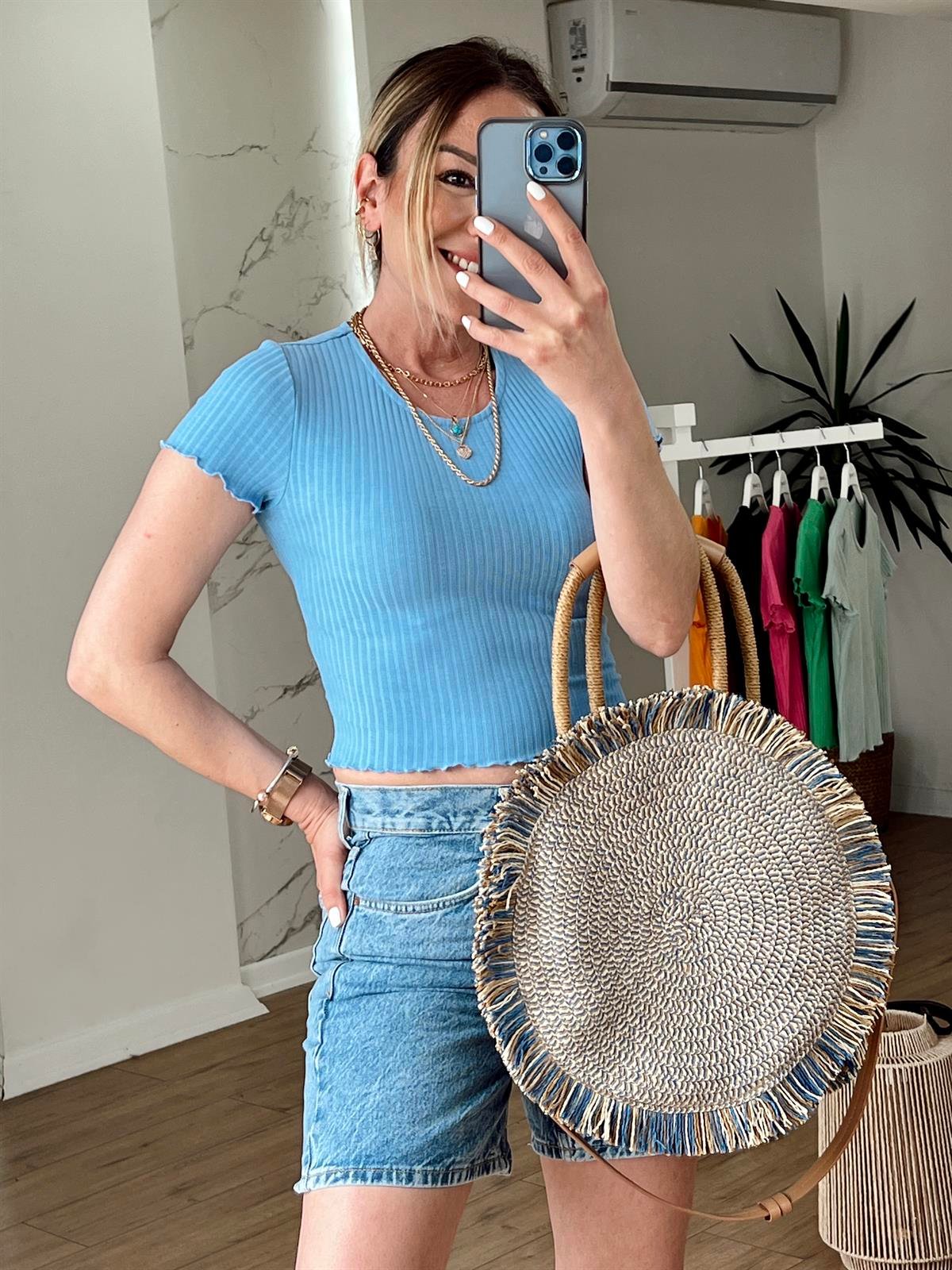Orj Marka Fitilli Kaşkorse Body MAVİ