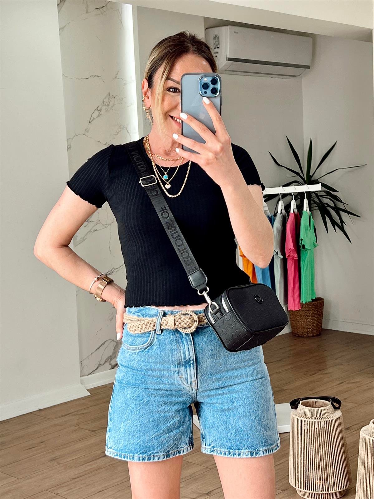 Orj Marka Fitilli Kaşkorse Body SİYAH
