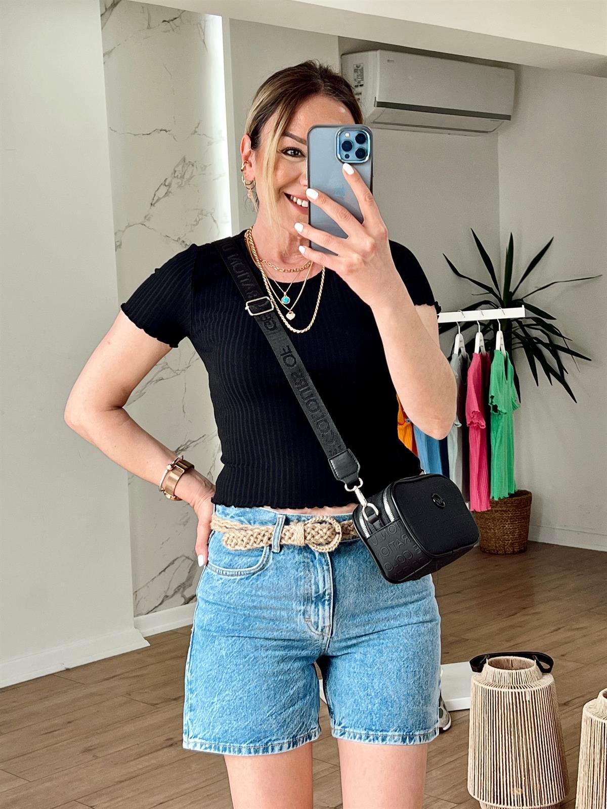 Orj Marka Fitilli Kaşkorse Body SİYAH