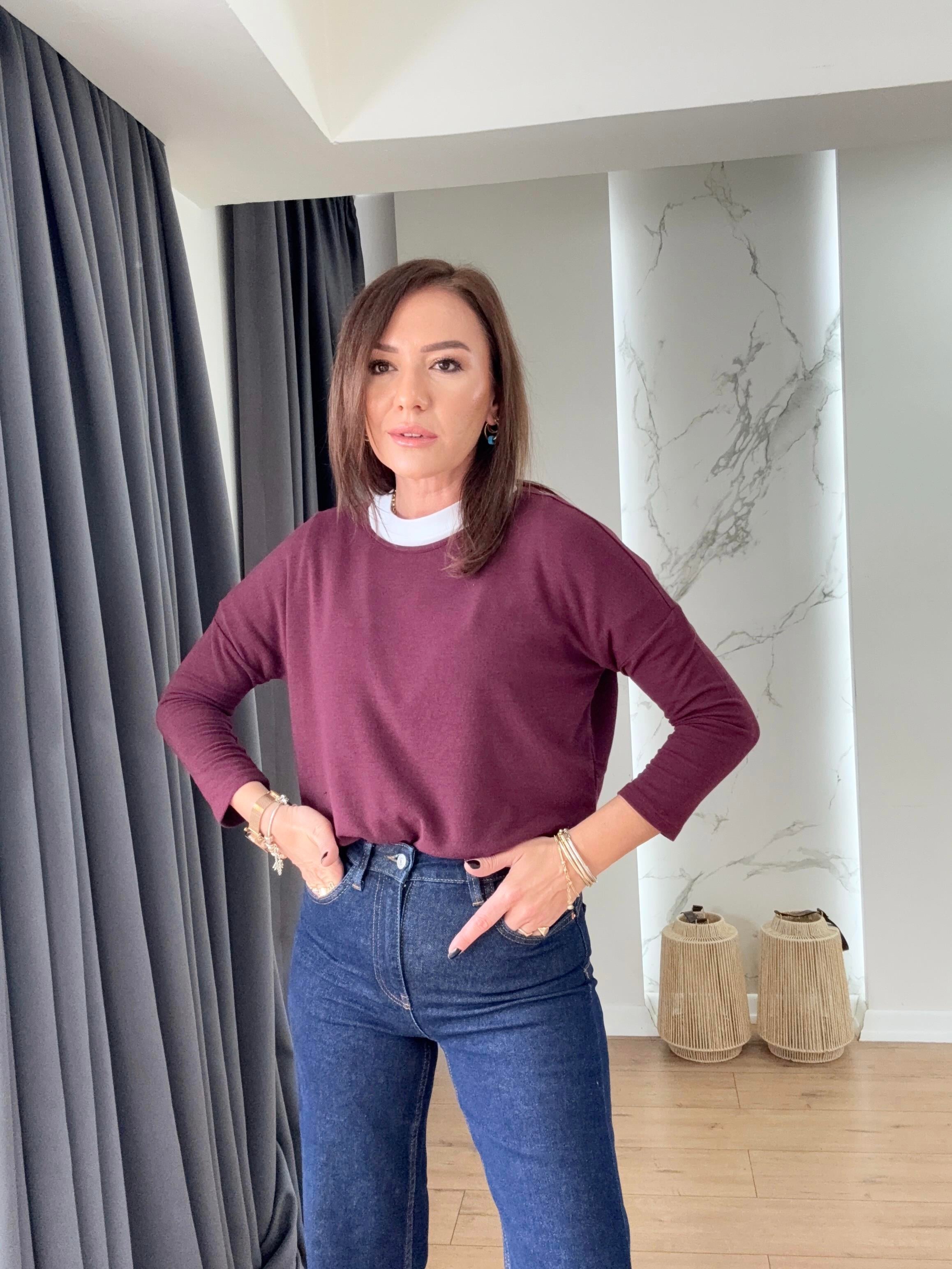 Orj Marka Yumoş Bluz BORDO