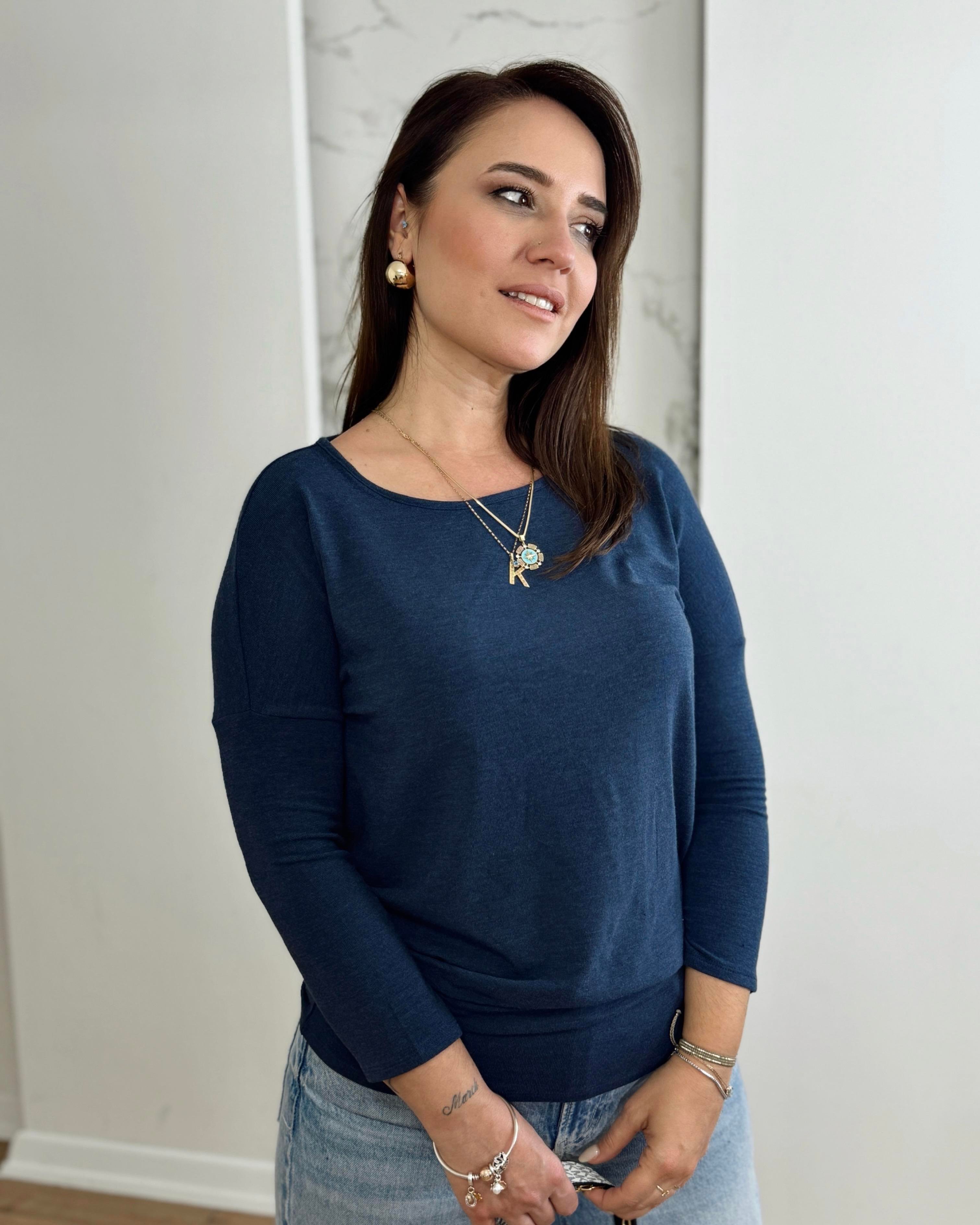 Orj Marka Yumoş Bluz İNDİGO