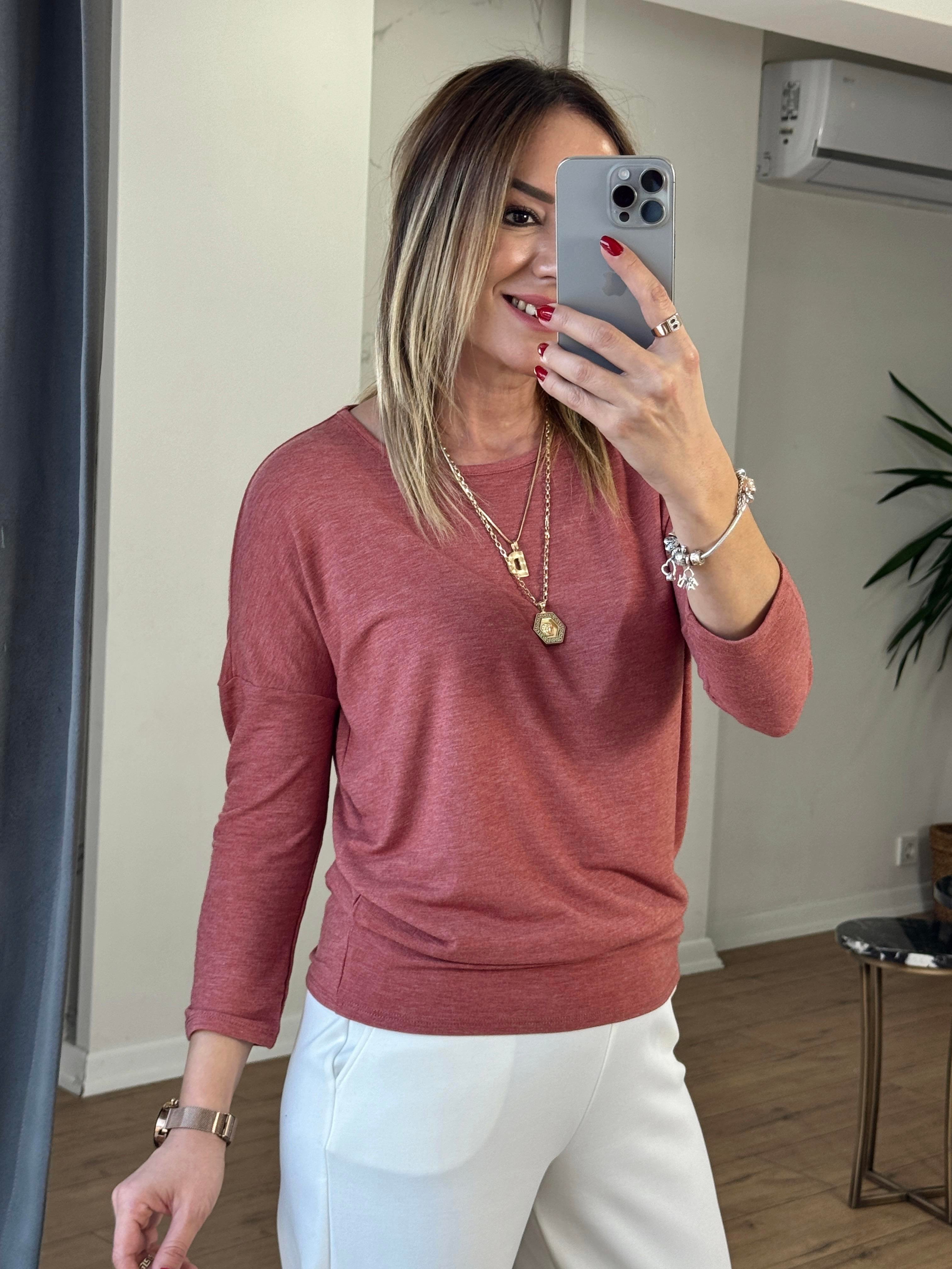 Orj Marka Yumoş Bluz KİREMİT