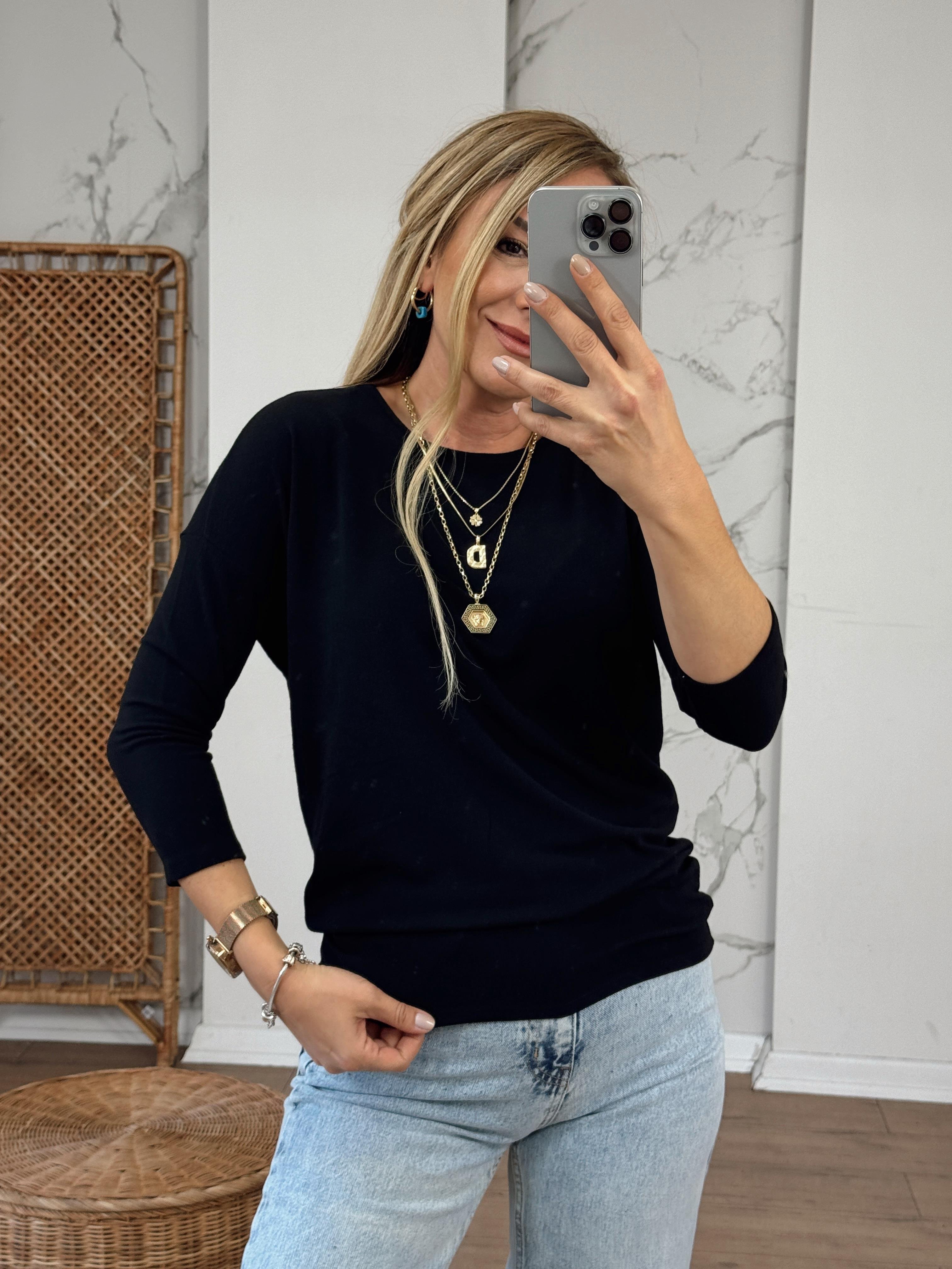 Orj Marka Yumoş Bluz SİYAH