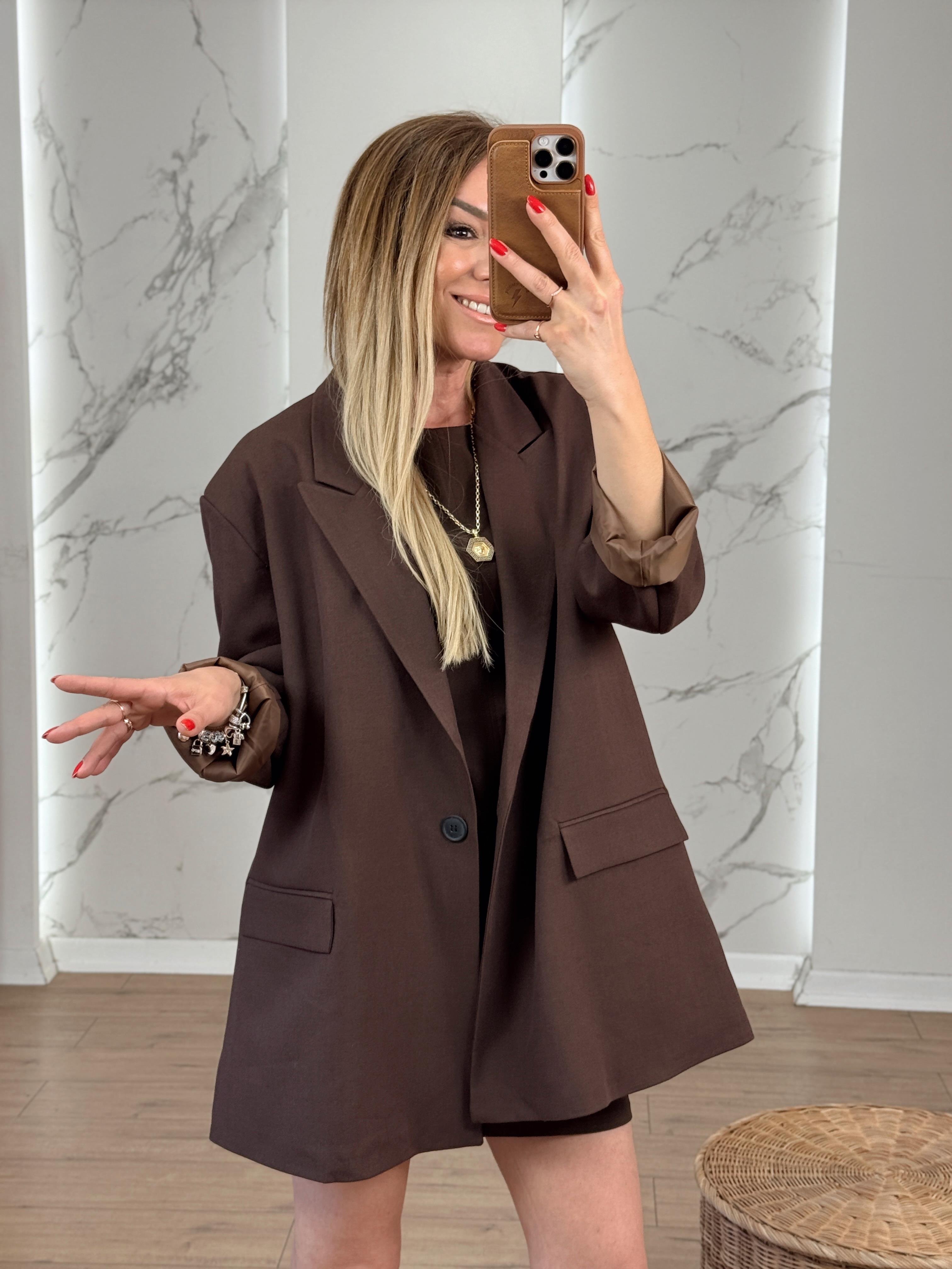 Oversize Blazer Ceket KAHVE