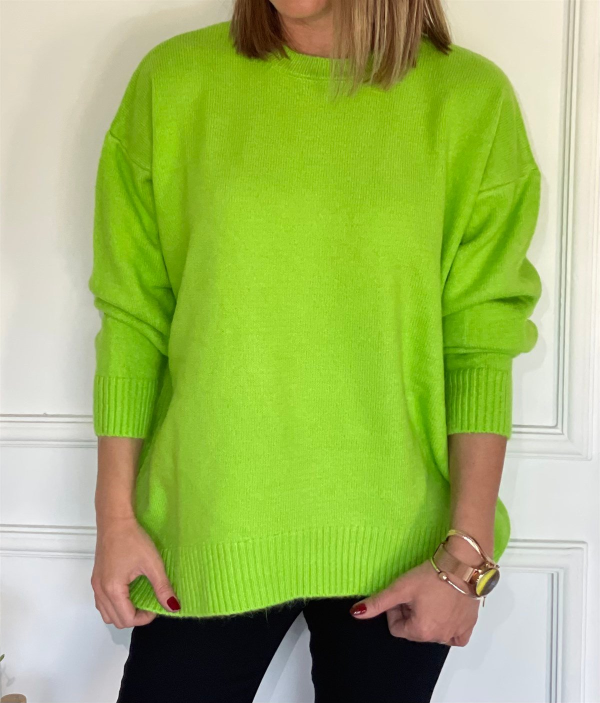 Oversize Kazak Neon Yeşil