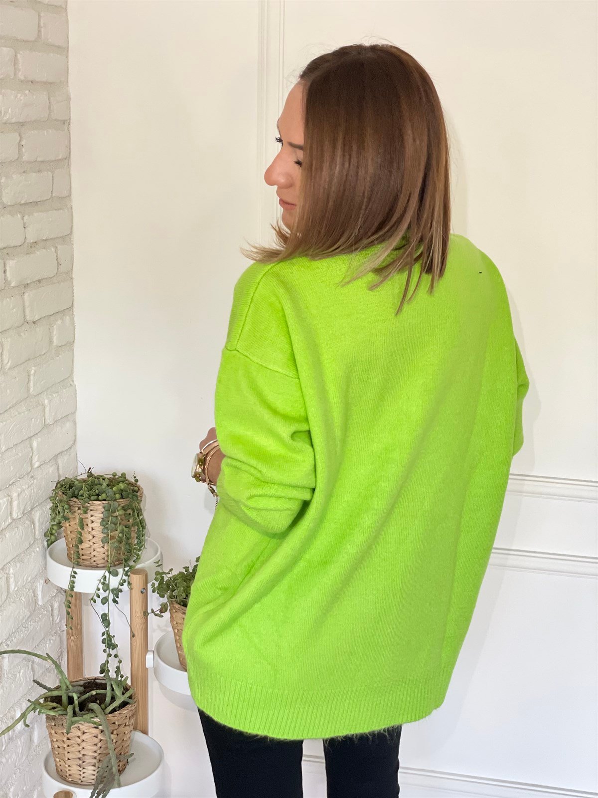 Oversize Kazak Neon Yeşil
