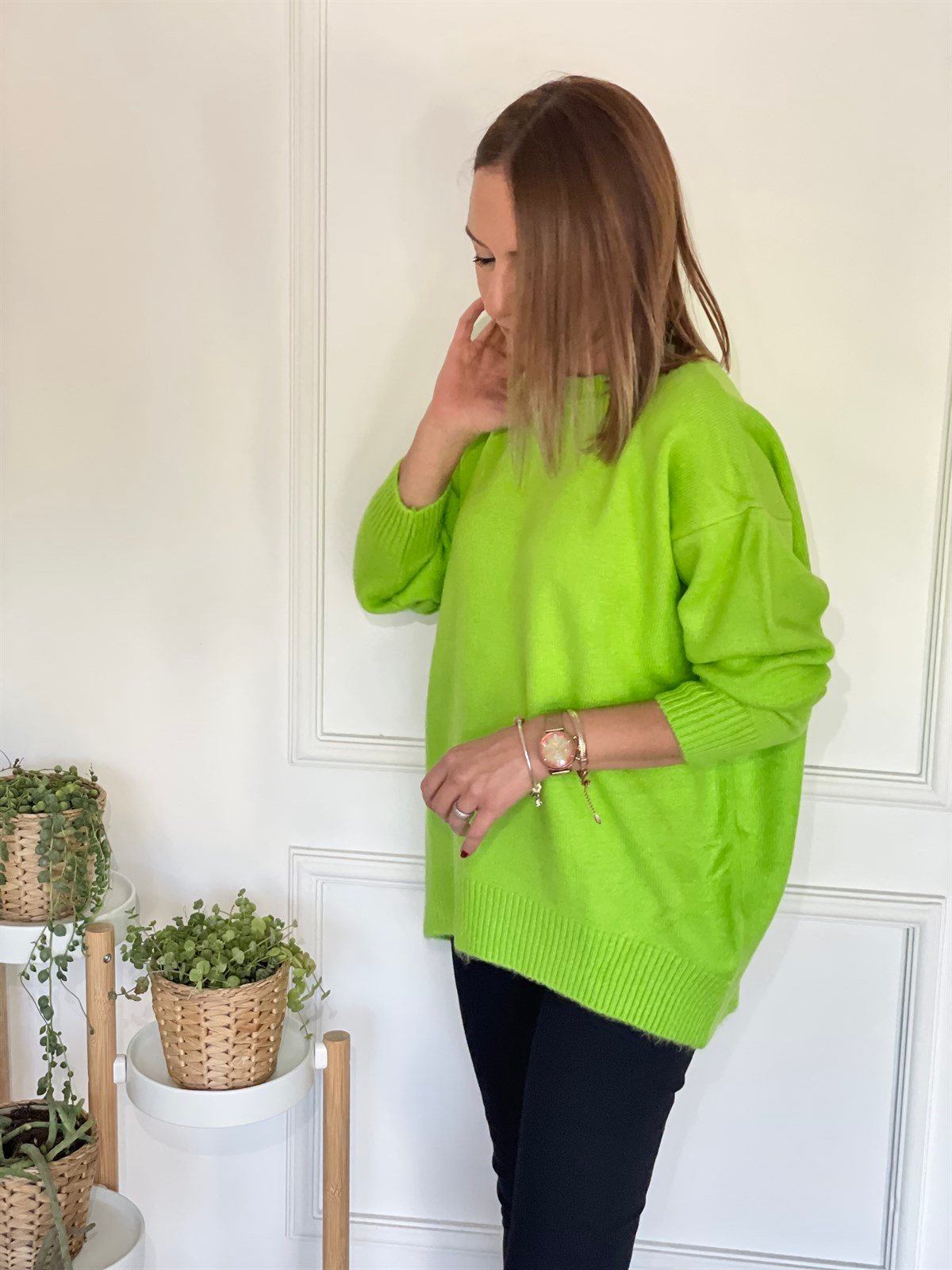 Oversize Kazak Neon Yeşil