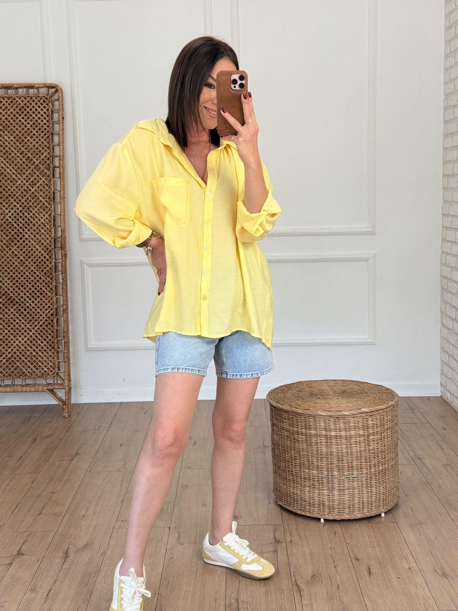 Oversize Salaş Gömlek SARI