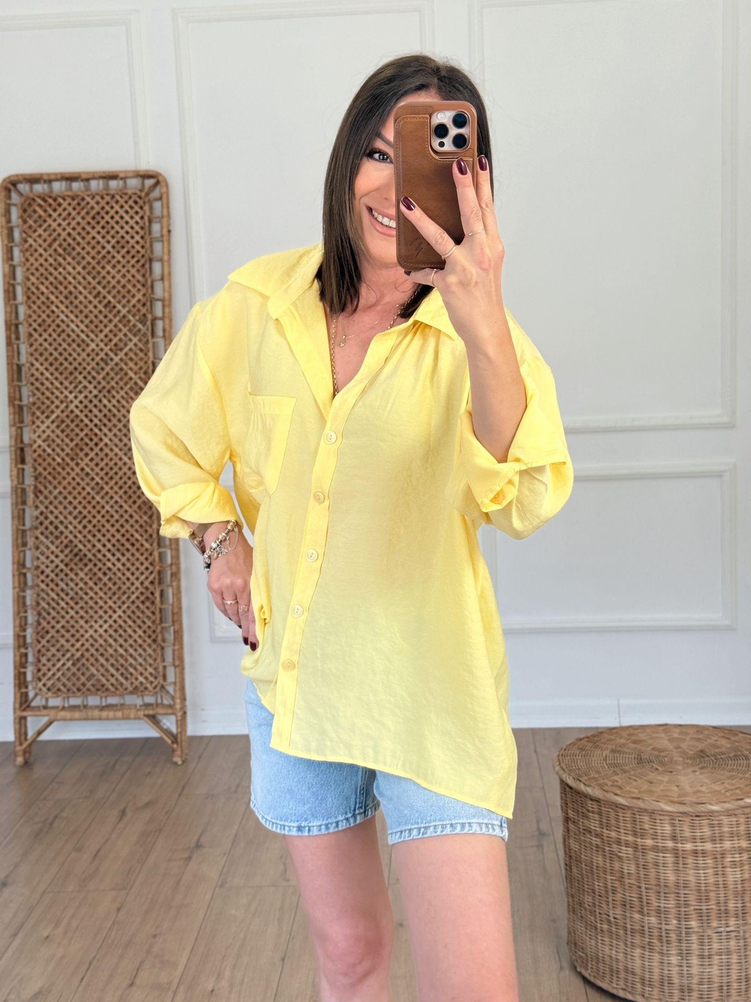 Oversize Salaş Gömlek SARI