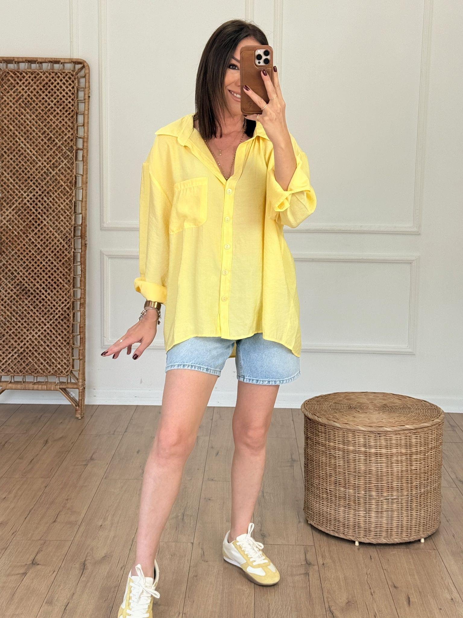 Oversize Salaş Gömlek SARI