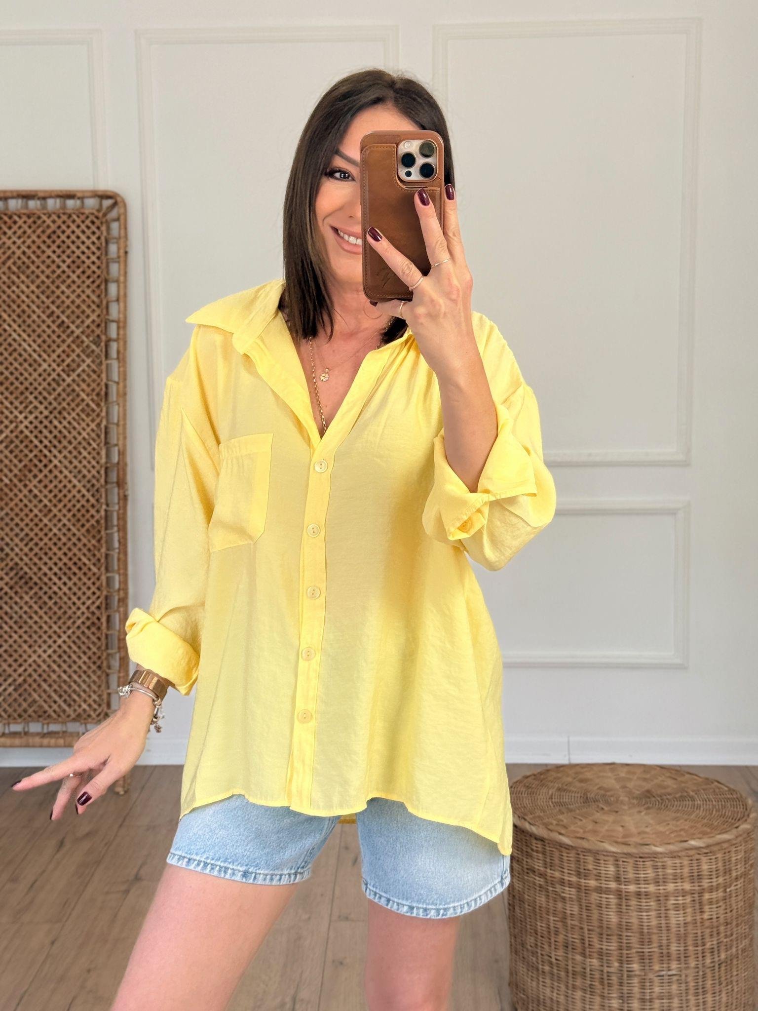 Oversize Salaş Gömlek SARI