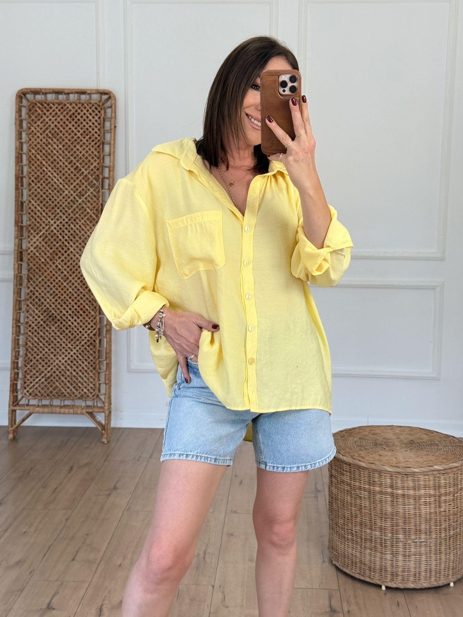 Oversize Salaş Gömlek SARI