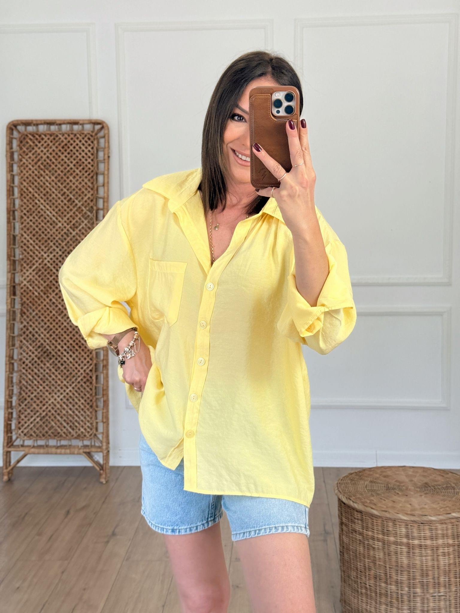 Oversize Salaş Gömlek SARI