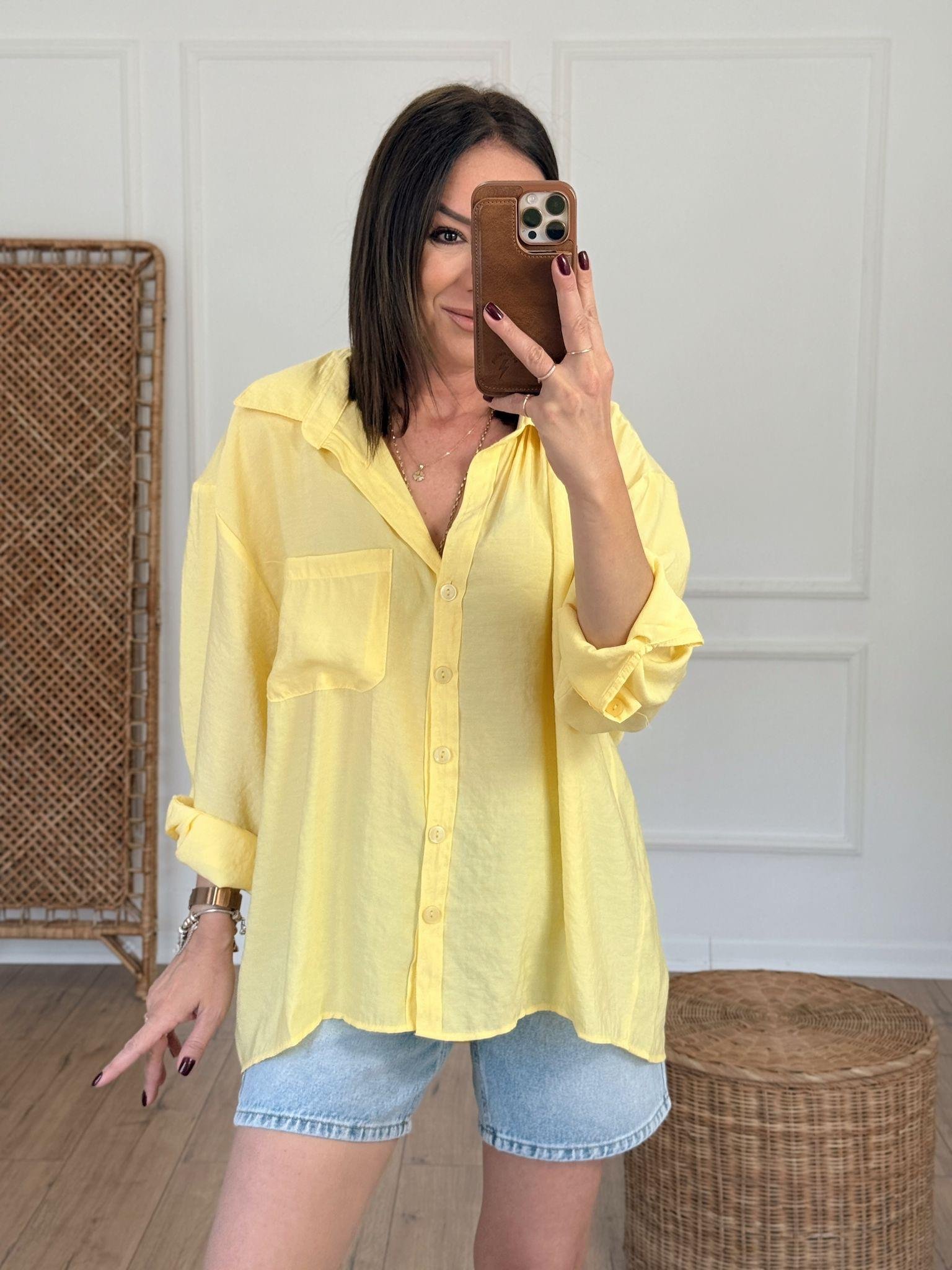 Oversize Salaş Gömlek SARI