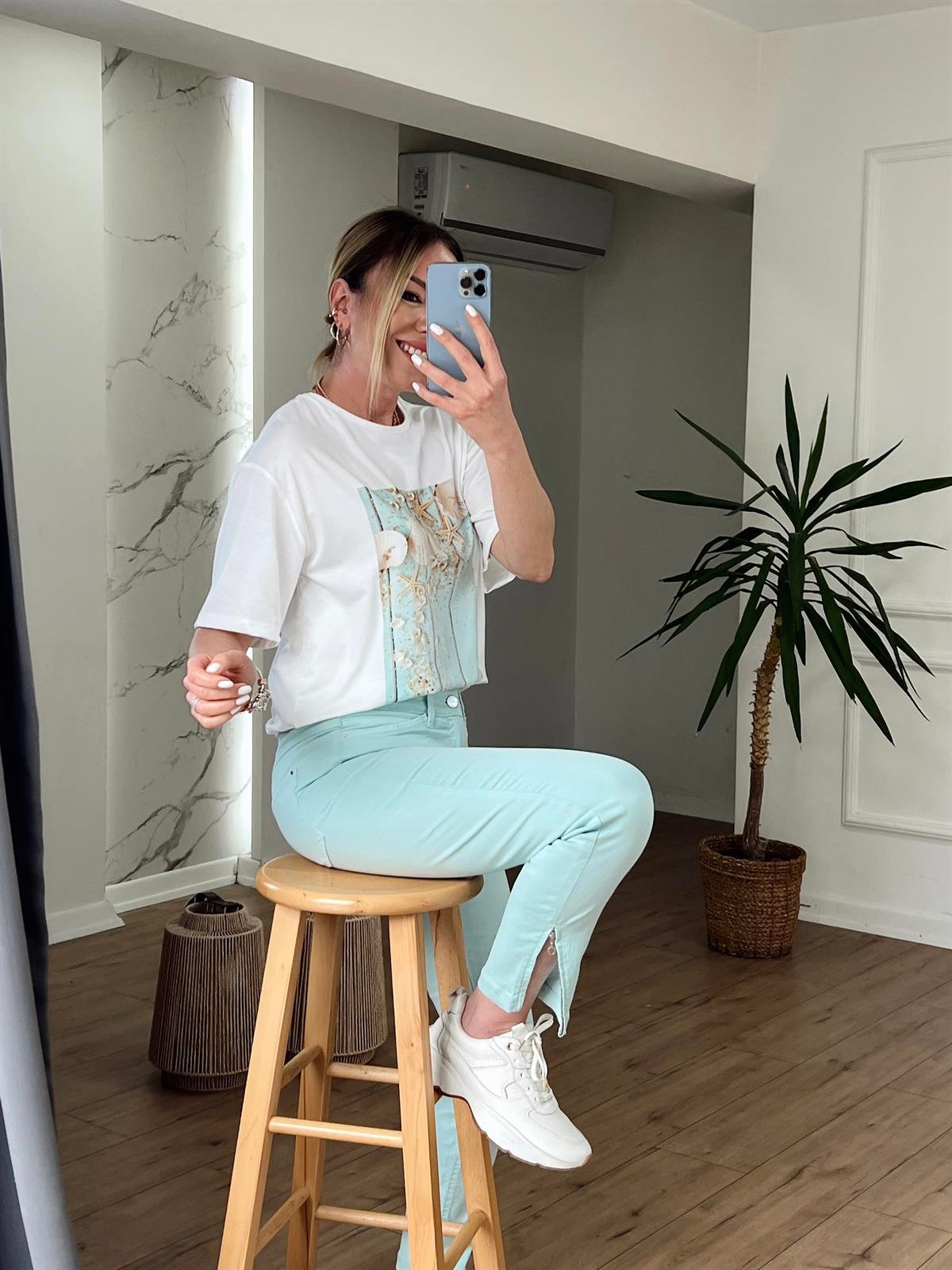 PAÇA FERMUARLI PANTOLON MİNT