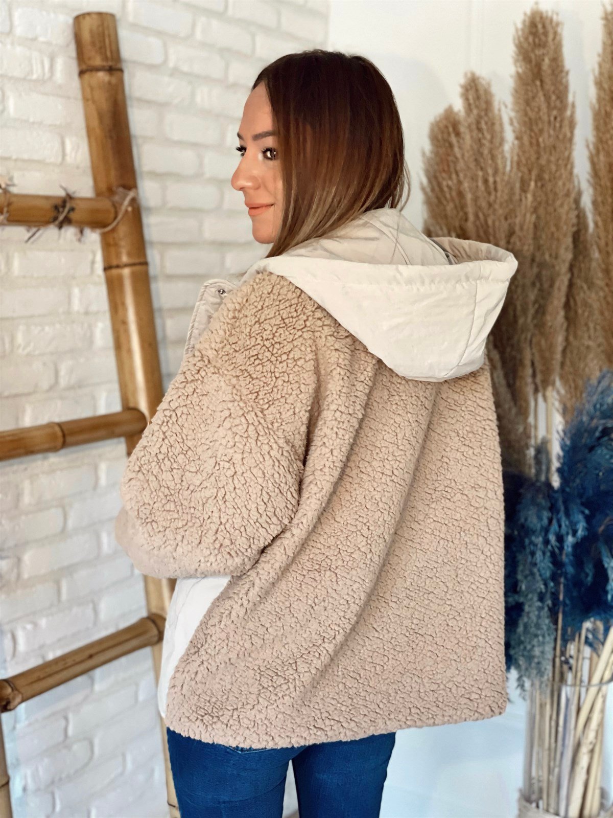 Peluş Mont Camel 