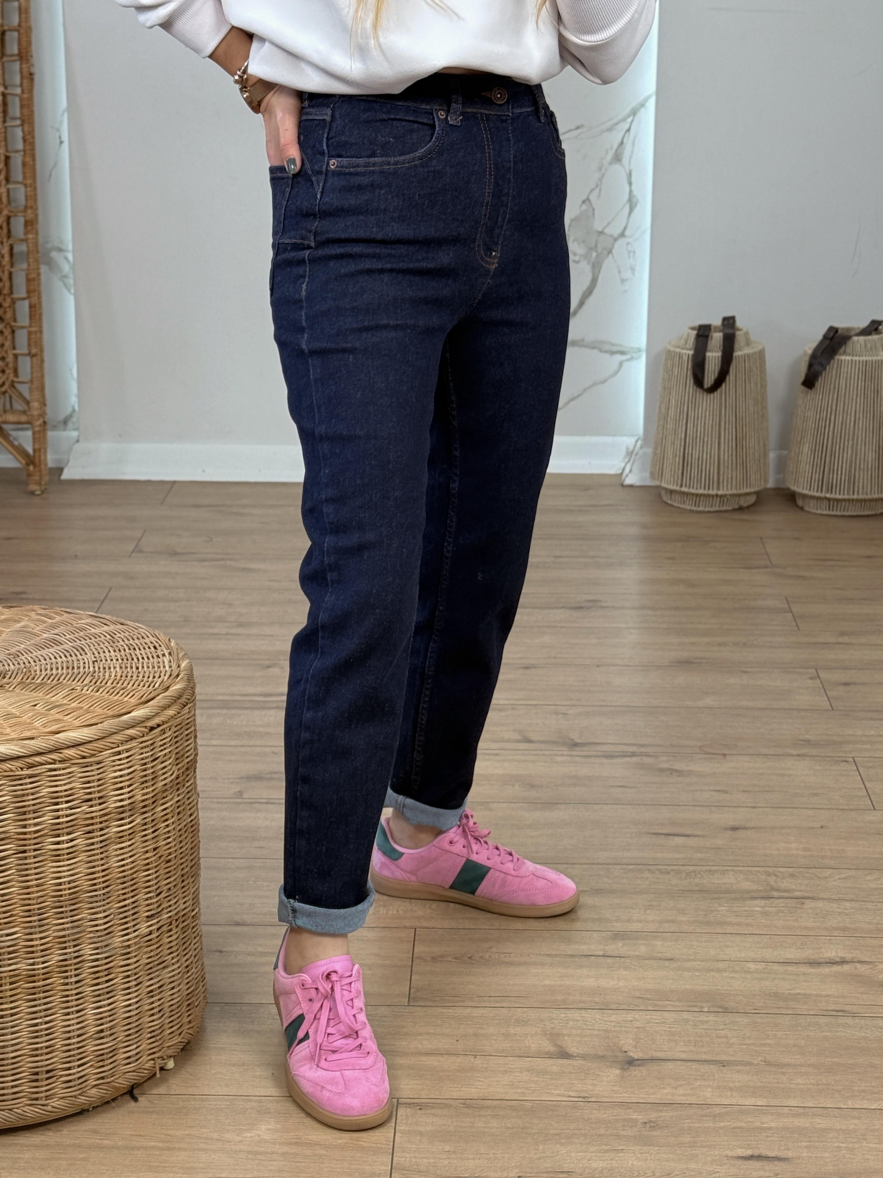 Push Up Mom Likralı Jean LACİVERT