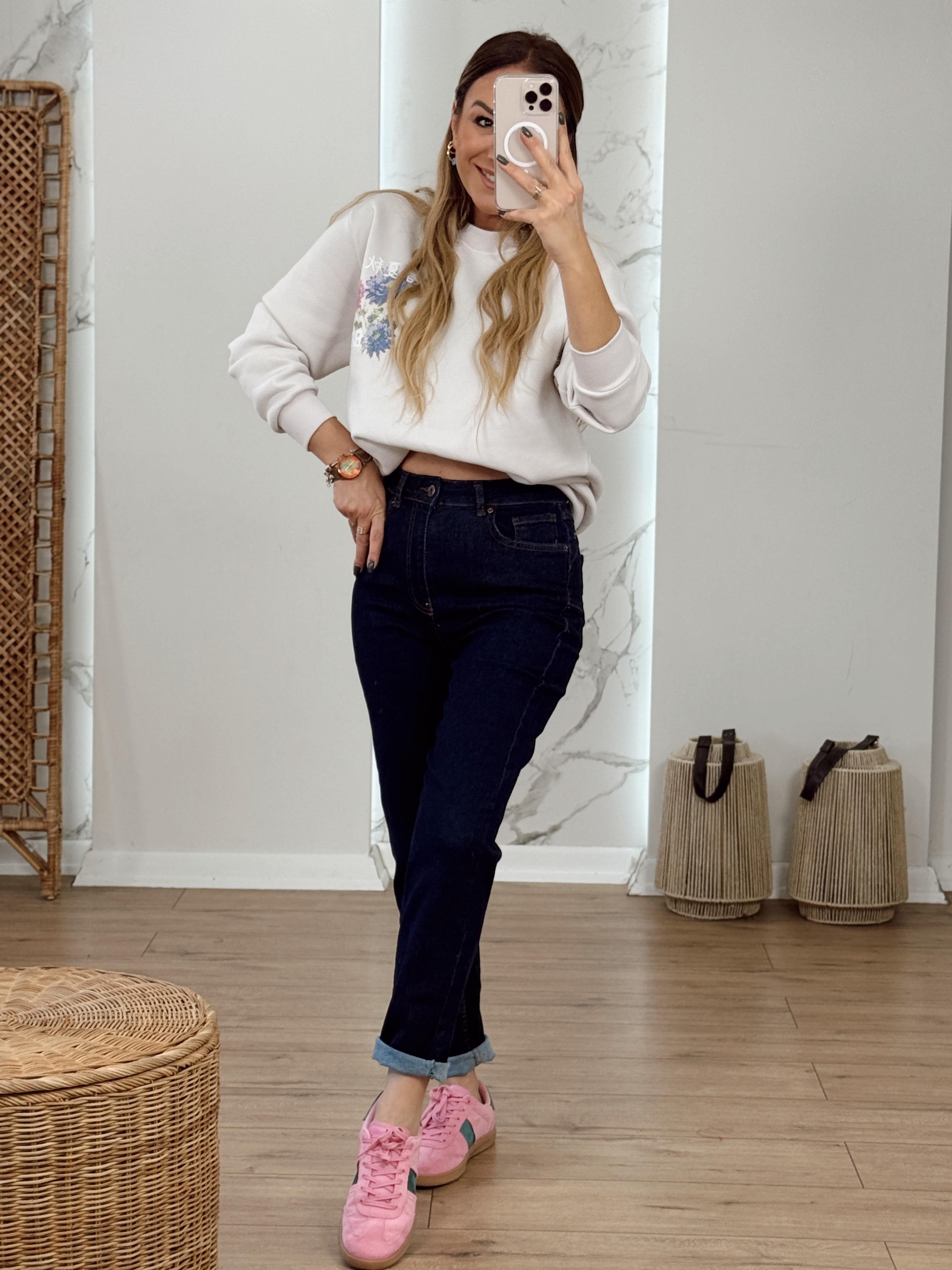 Push Up Mom Likralı Jean LACİVERT